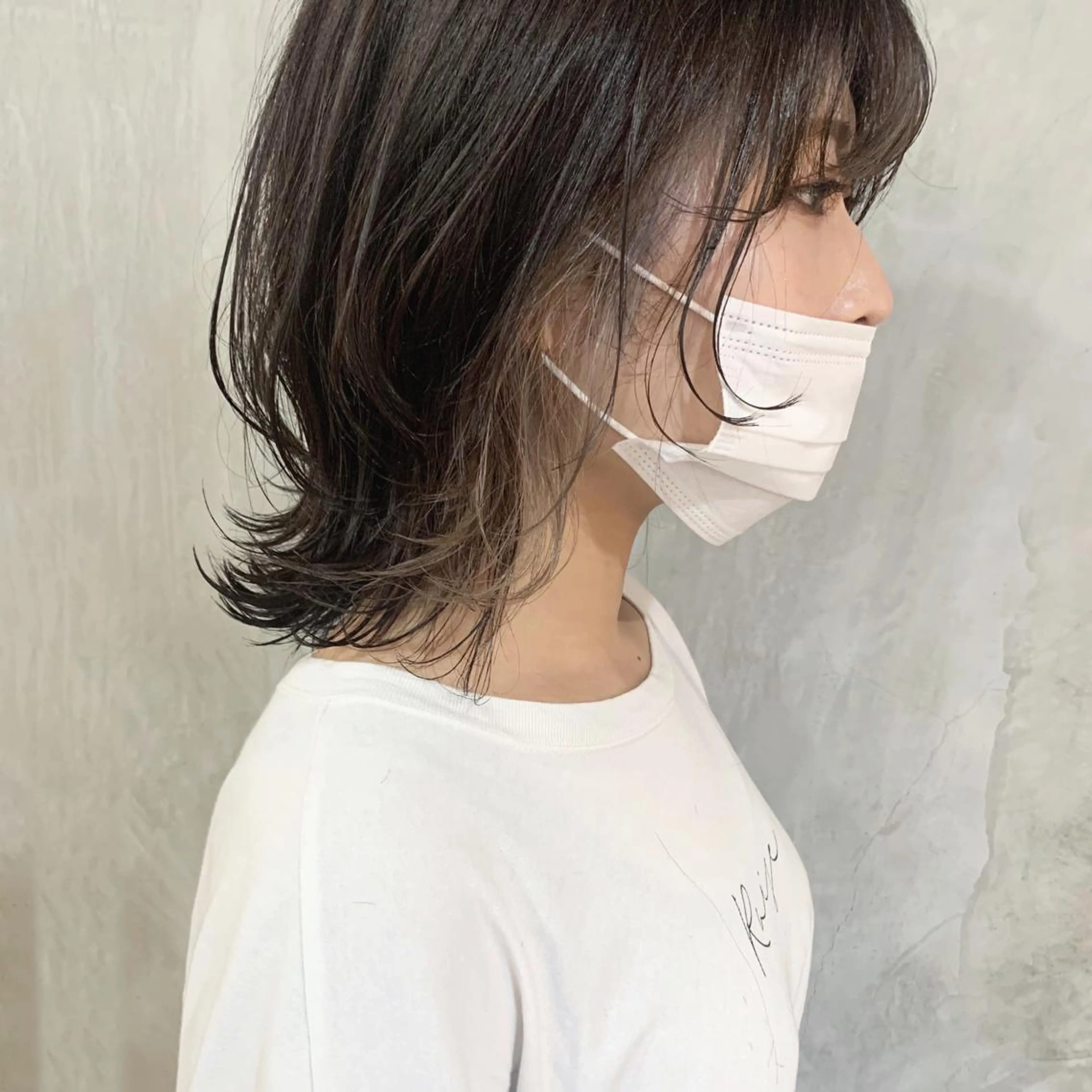 ミディアム カラー SAKURA 原宿所属・なかの たくみのヘアスタイル