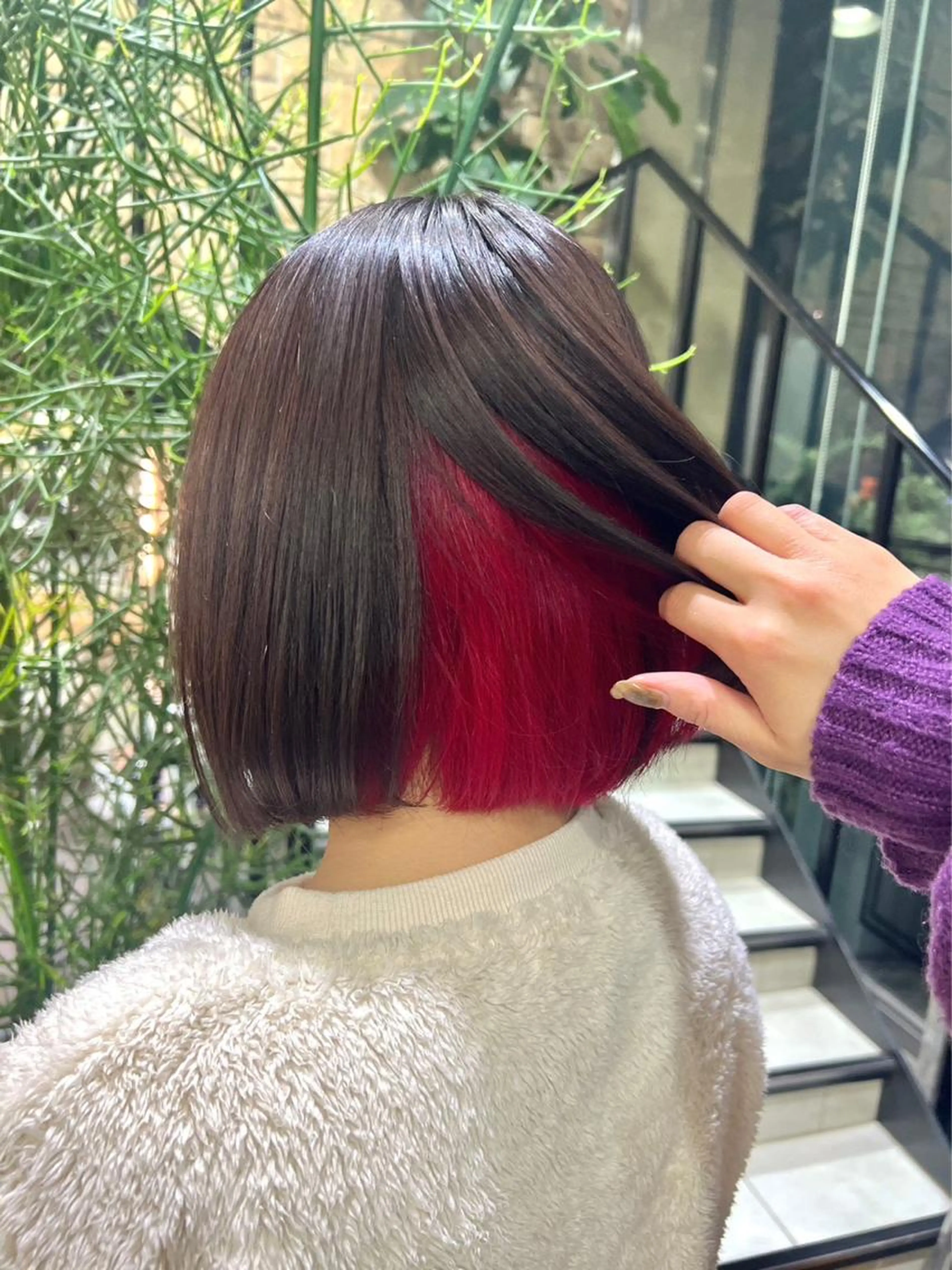 【ポイントブリーチ】インナーカラー/フェイスフレーミング+3stepトリートメント+ショートスパ🍰の写真