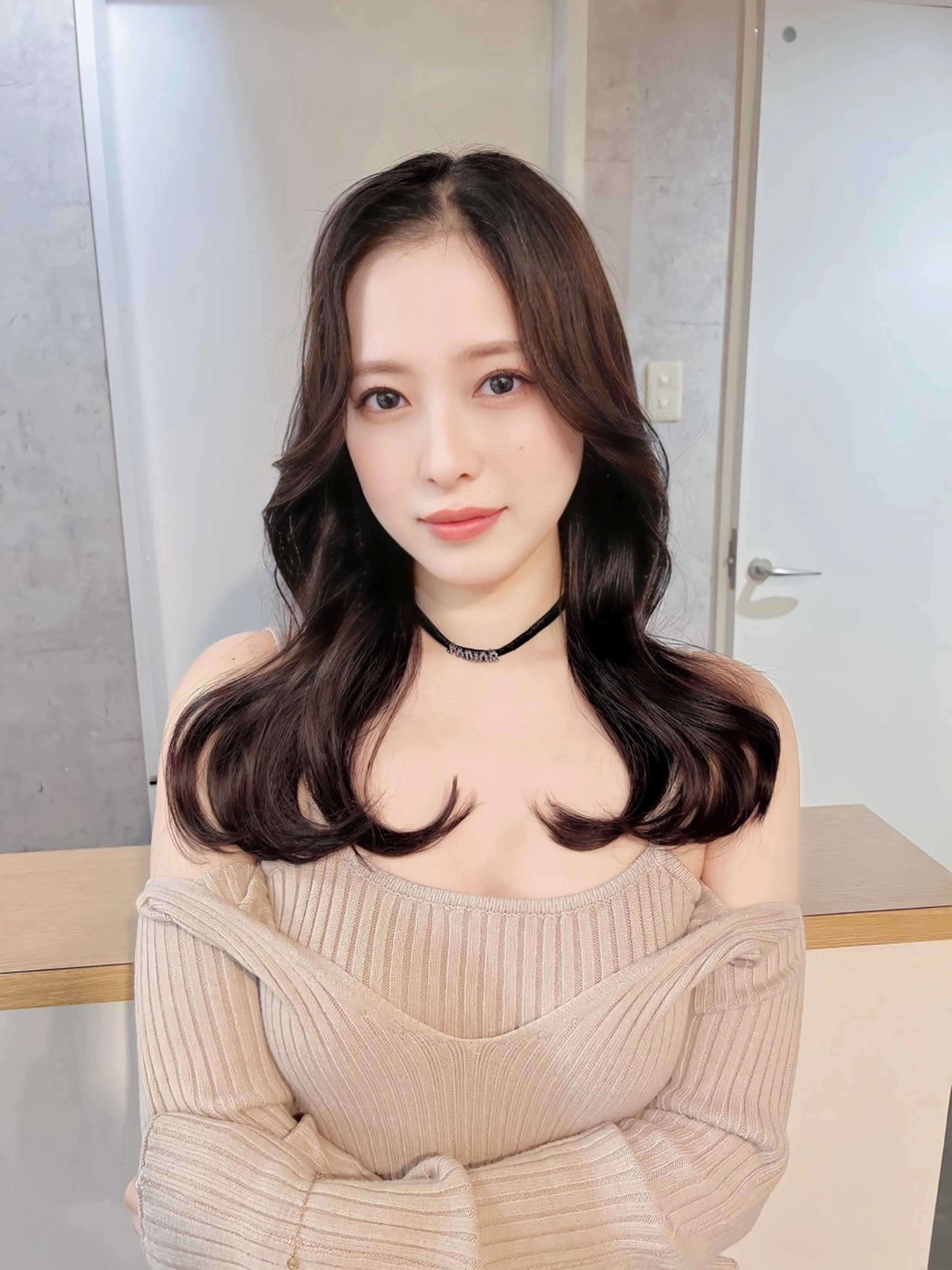 ロング カラー ヘアアレンジ カット ヘアカラー トリートメント ヘッドスパ ヘアセット 韓国レイヤー/ 顔周り💕田中将吾のヘアスタイル