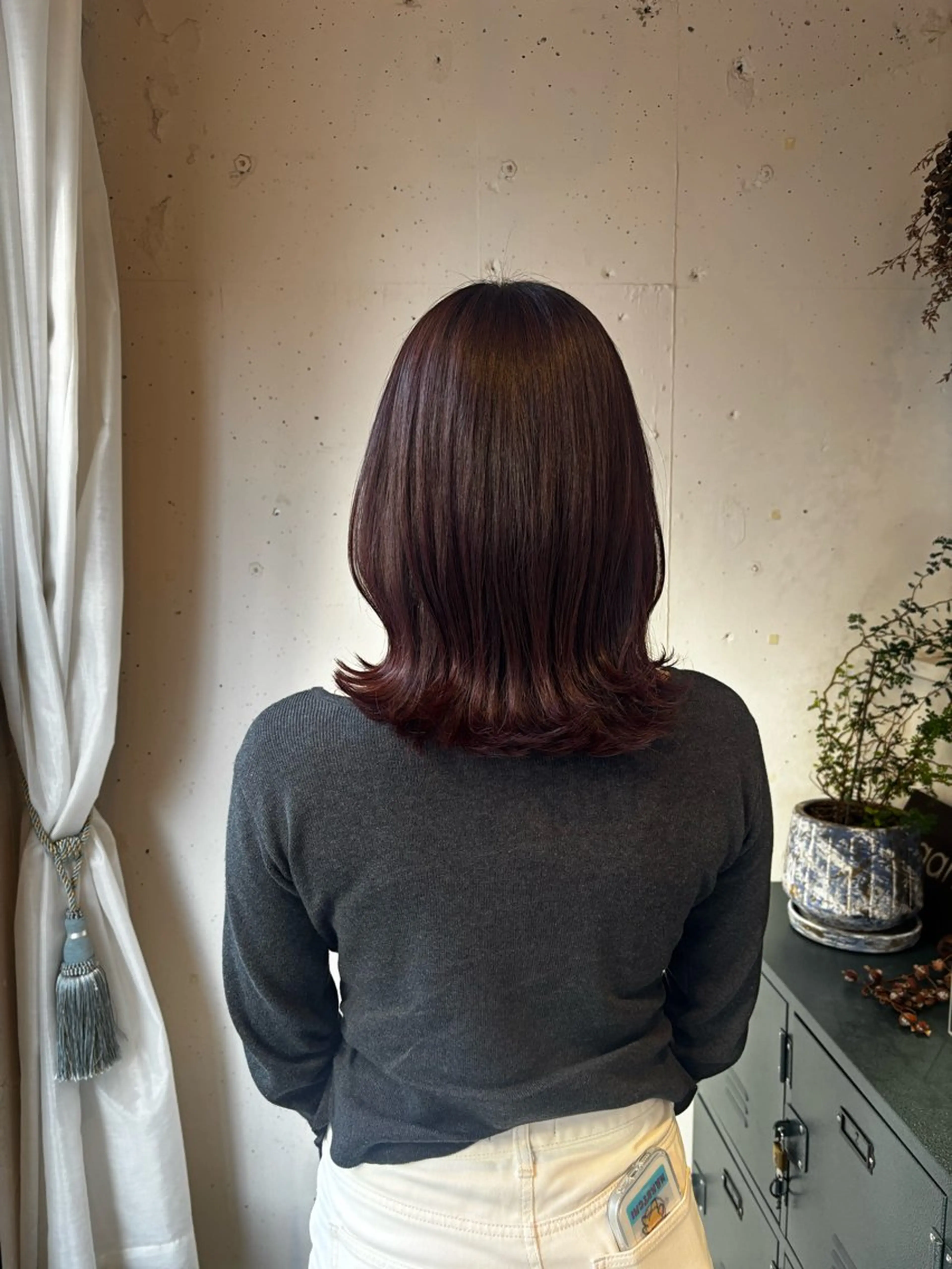 ミディアム カット ヘアカラー トリートメント 🍒サクラ🍒 /透明感カラー/艶髪のヘアスタイル