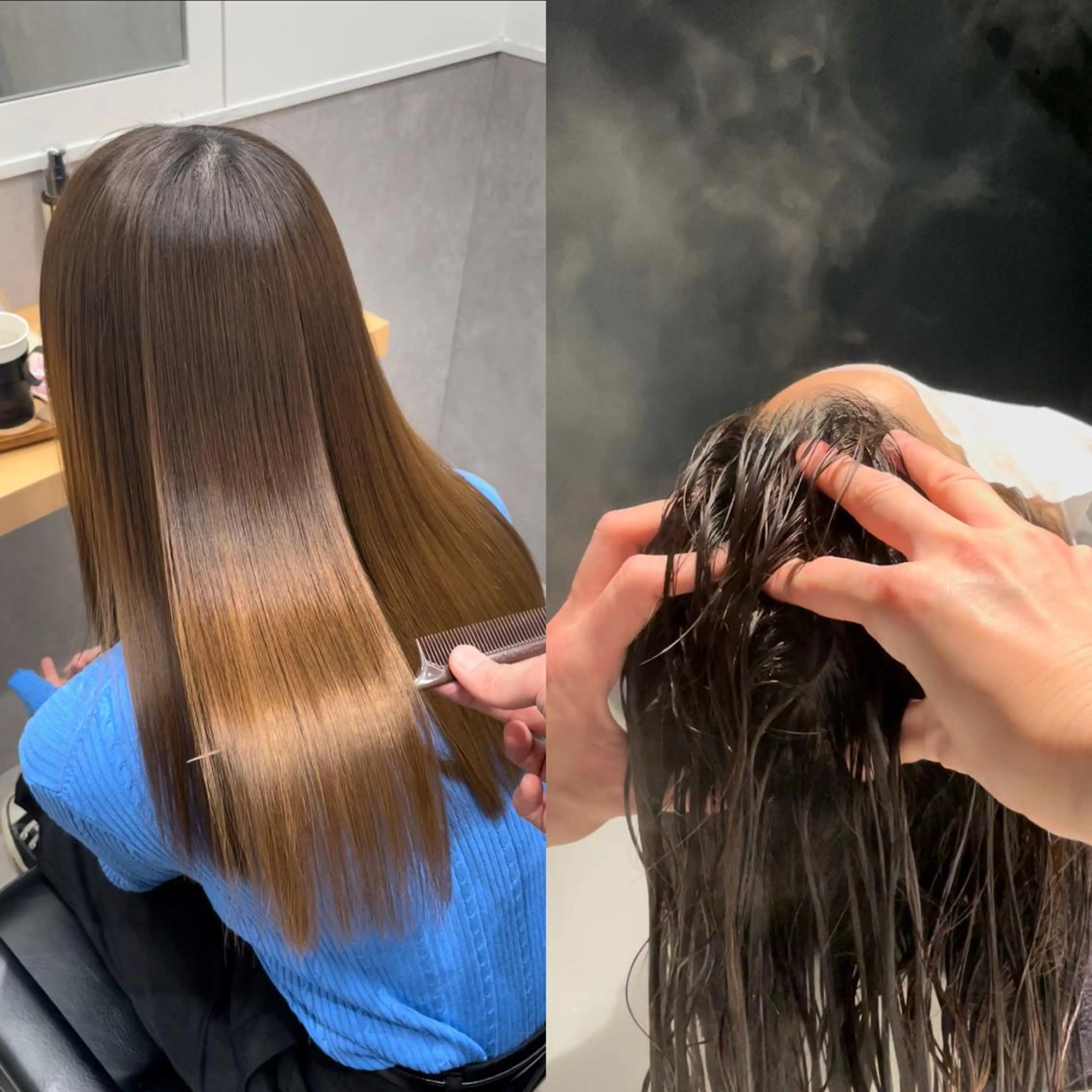 ミディアム 髪質改善 トリートメント トリートメント ヘッドスパ 髪質改善ヘアケア 艶髪特化/上田のヘアスタイル
