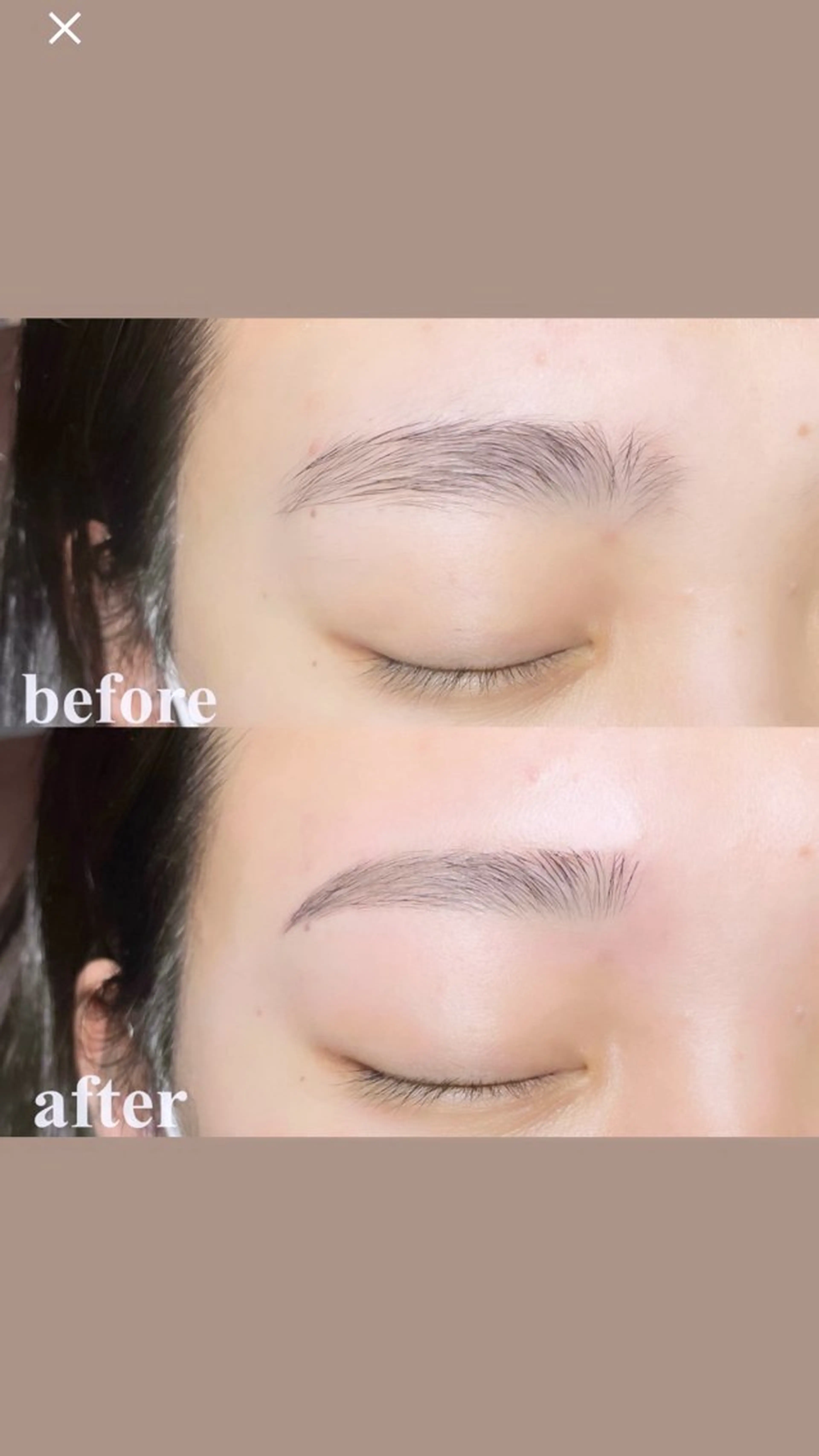 アイブロウ ワックス脱毛 眉カット sour~trois kokonoのマツエク・マツパデザイン