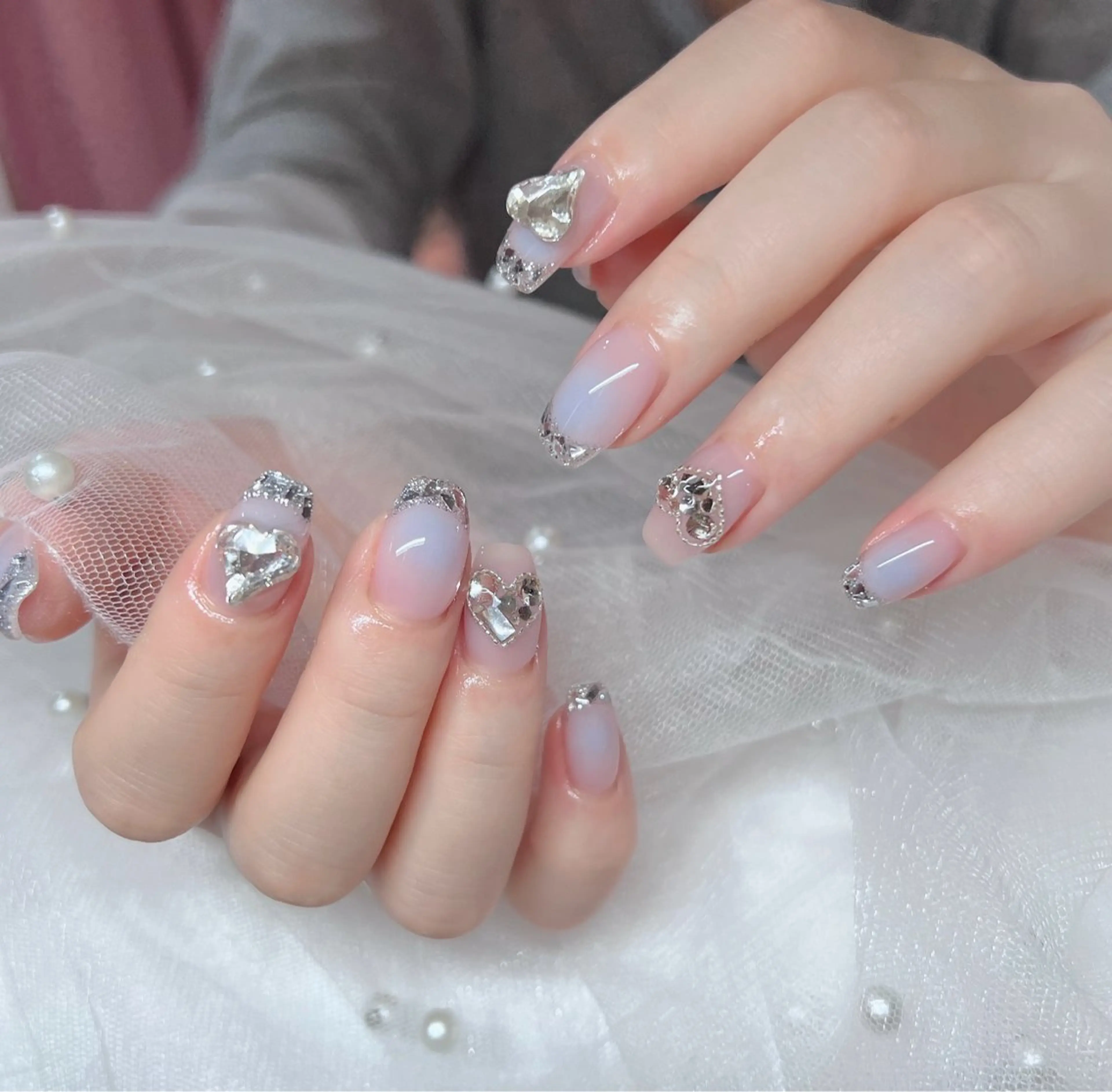 ネイル 🎀PG🩵 ネイルサロンのネイルデザイン