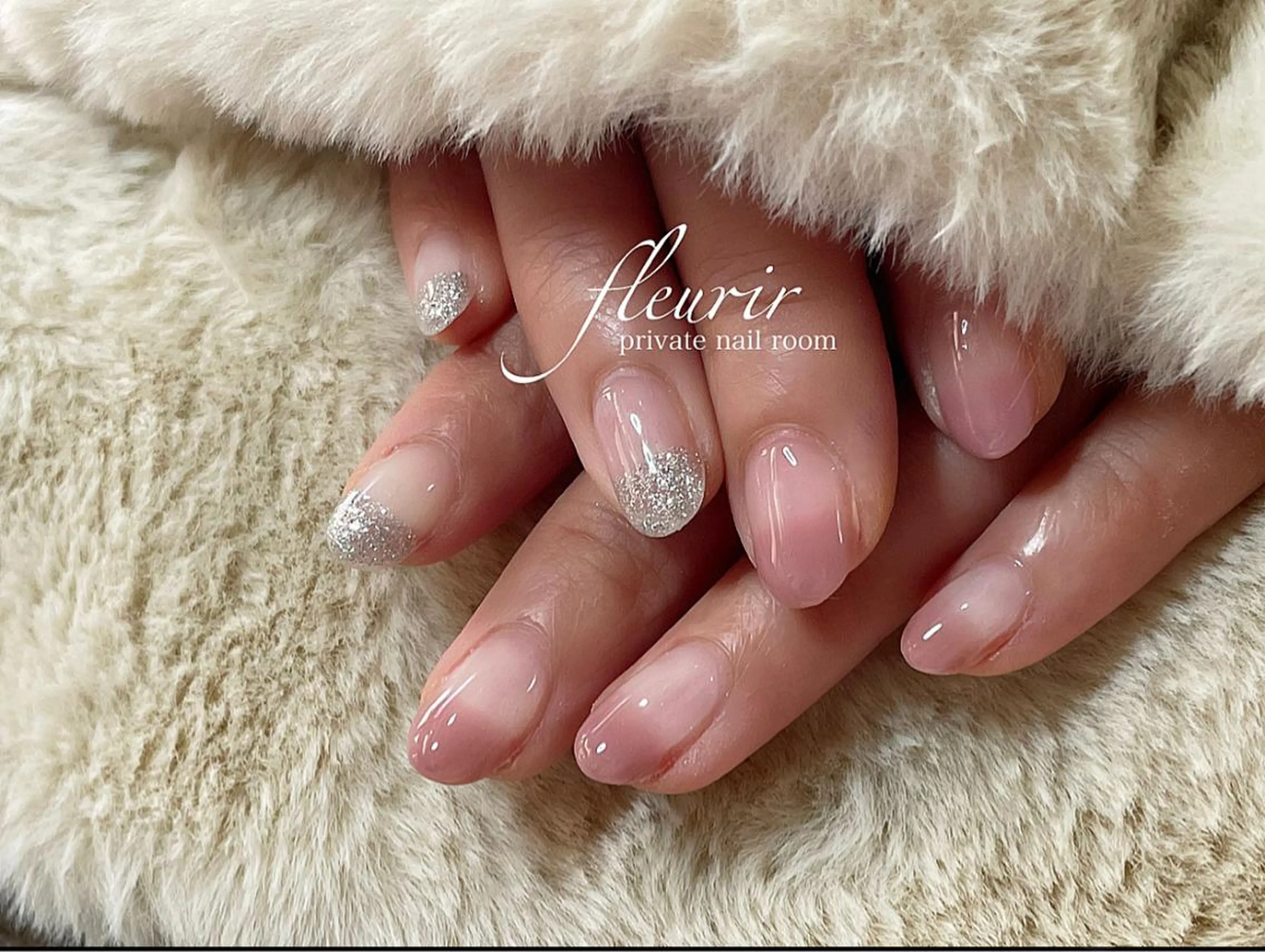 ネイル アートネイル 長さ出し フレンチネイル ジェルネイル ハードジェル フルリール 【プライベートサロンのネイルデザイン