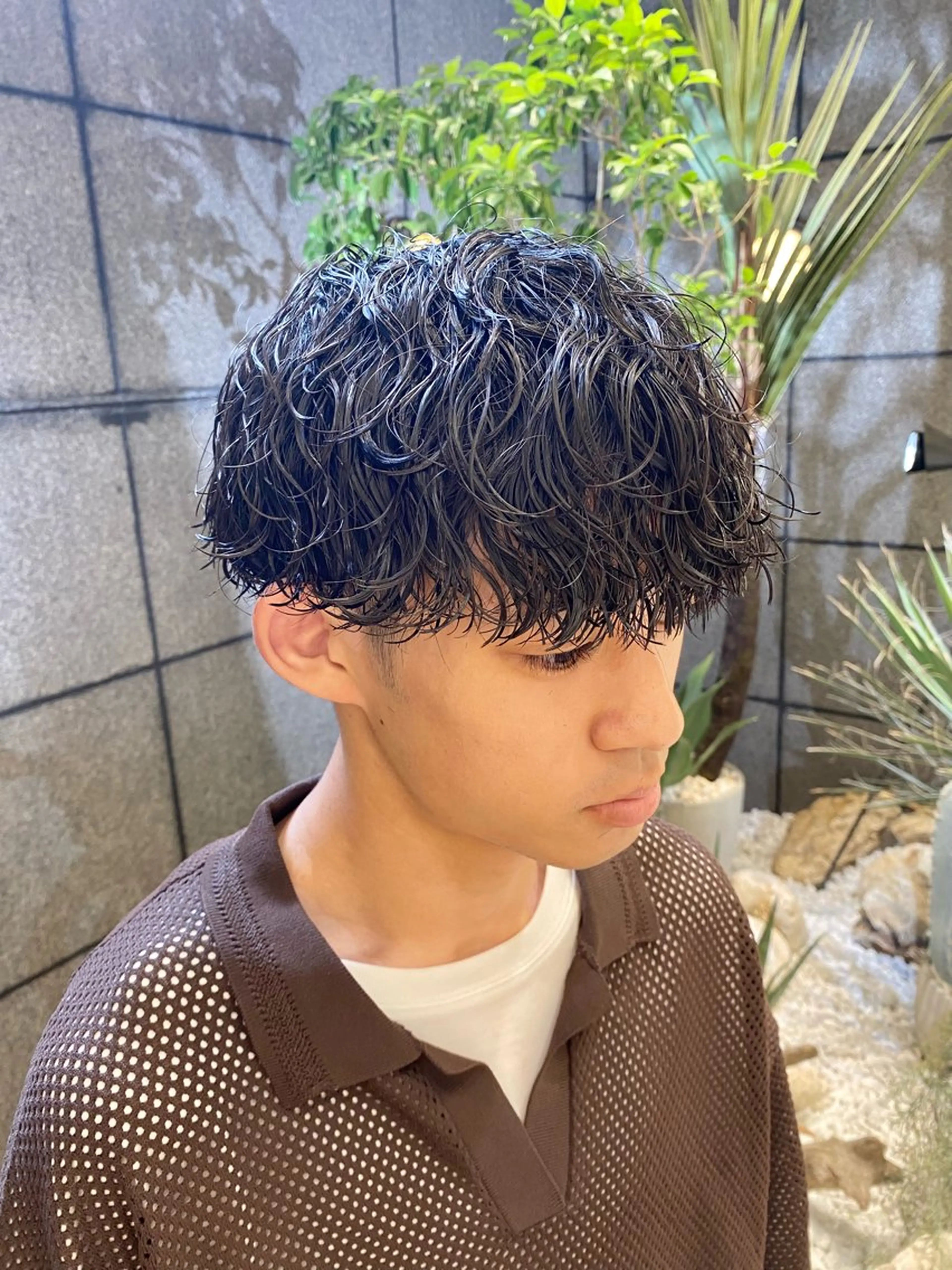 パーマ メンズ カット パーマ 酸スト/フェザー パーマ/三谷海斗のヘアスタイル