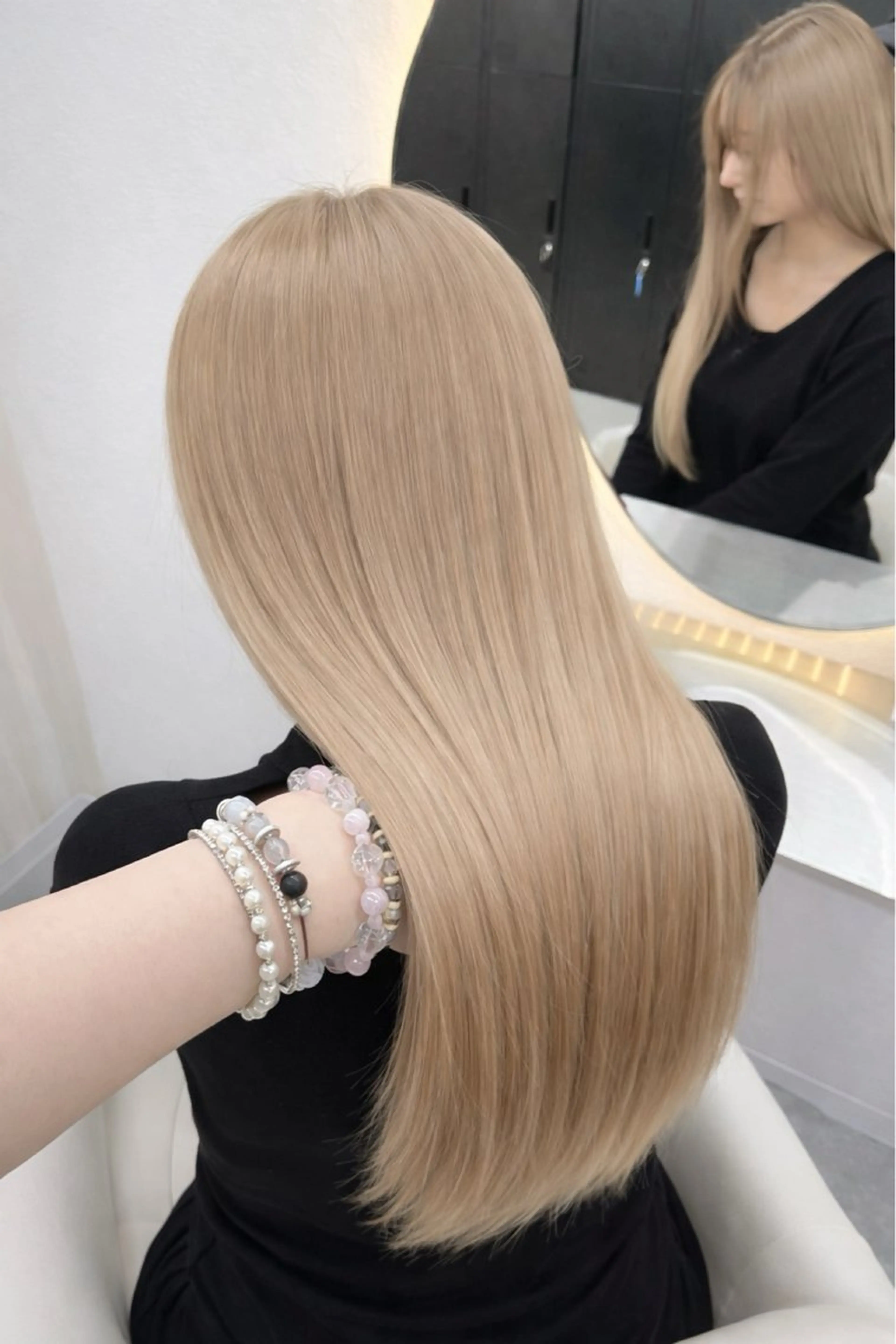 ロング ヘアカラー 艶感ハイトーン/ 池袋/mei🩶のヘアスタイル