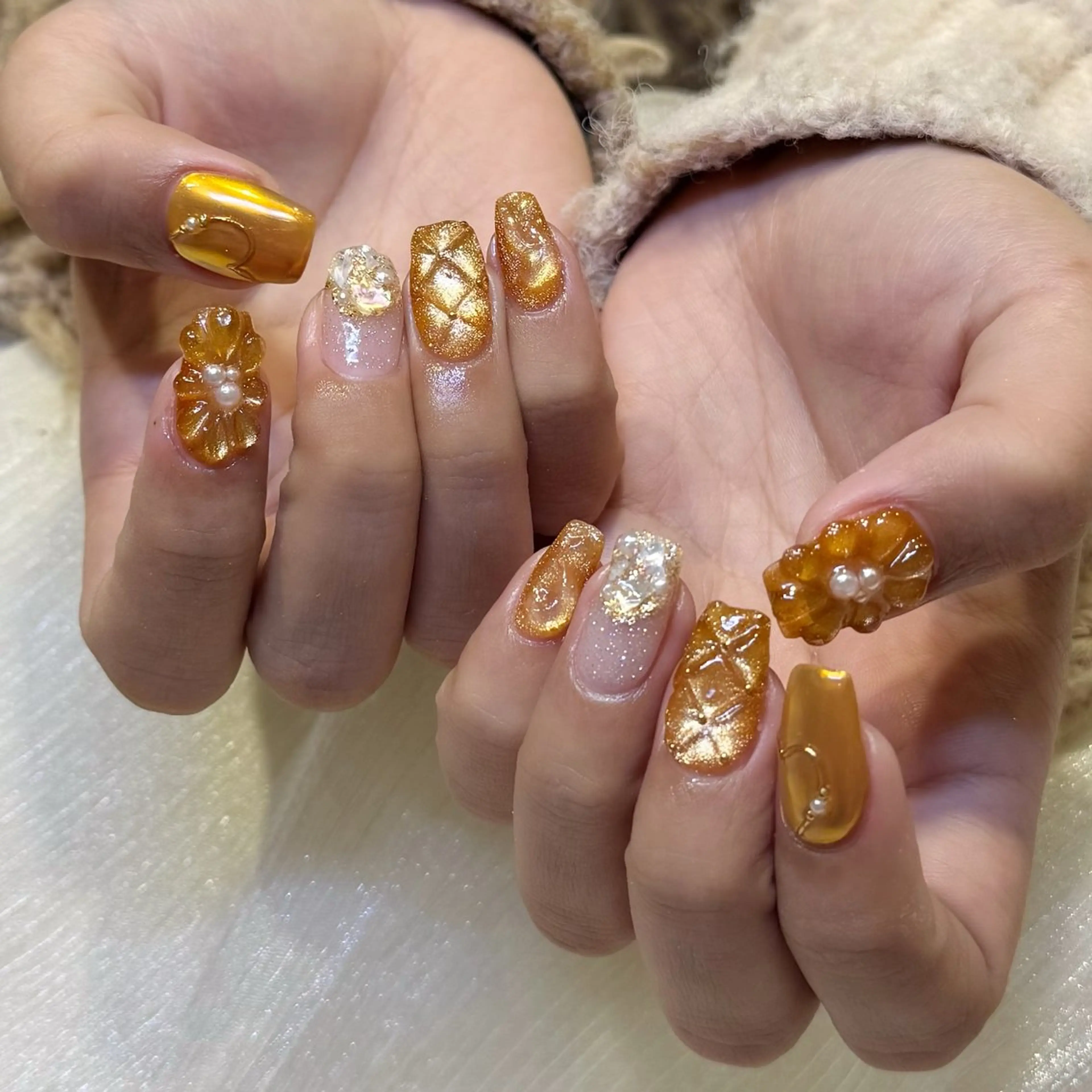 ネイル ハンドネイル 新井 ひなののネイルデザイン