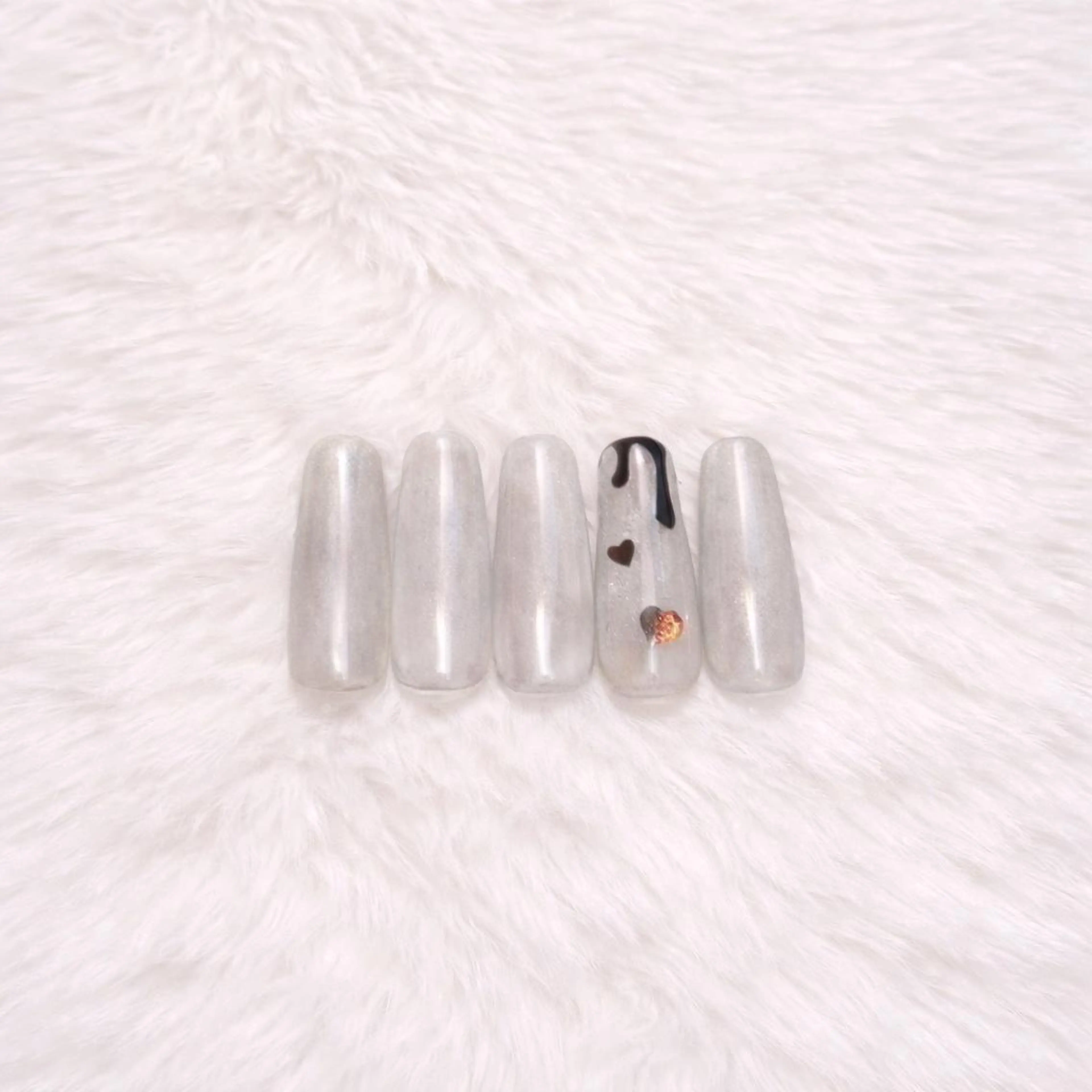 ネイル ロングネイル ワンホンネイル nailist 羽藍のネイルデザイン