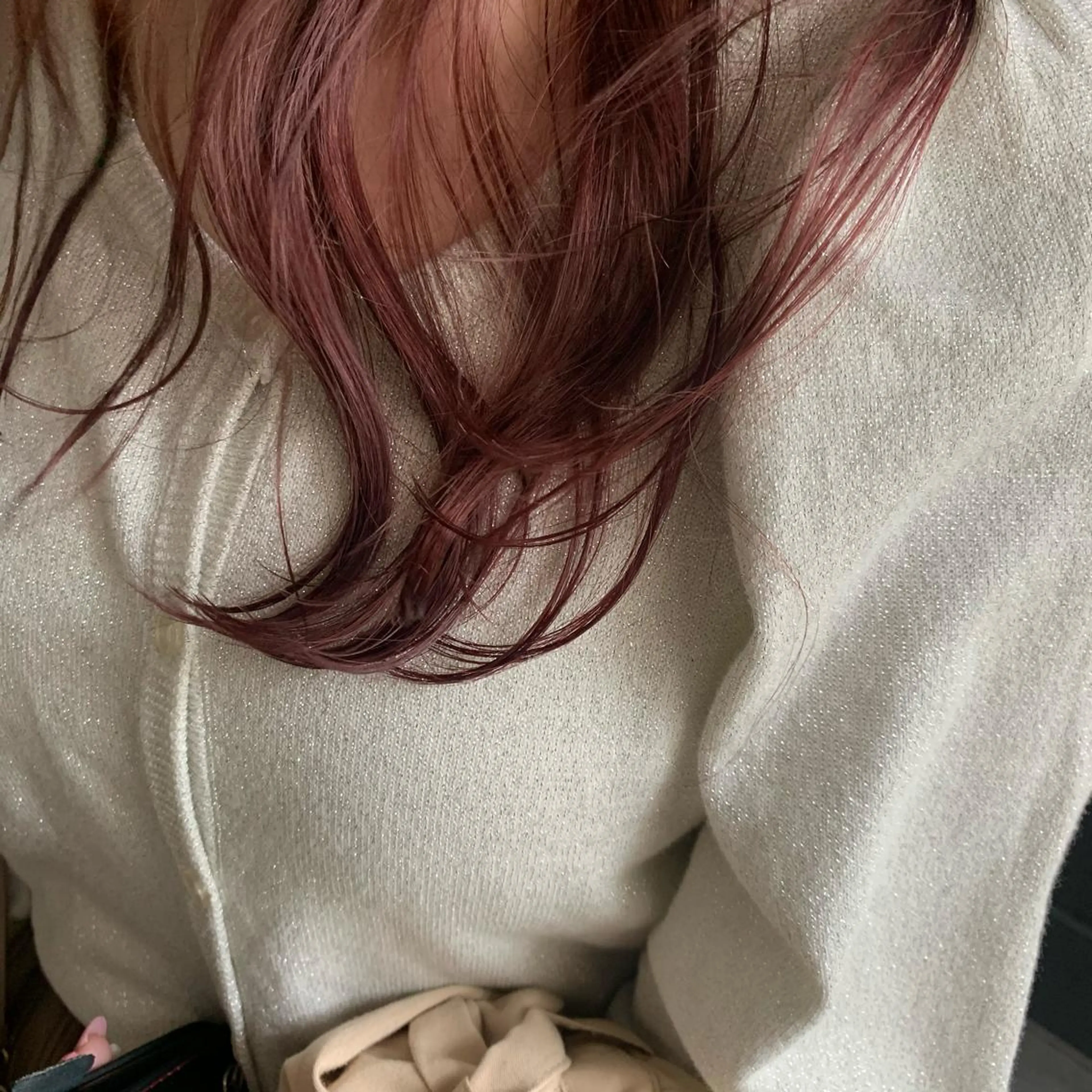 セミロング カラー ピンクカラー chouette/ 根本優希のヘアスタイル