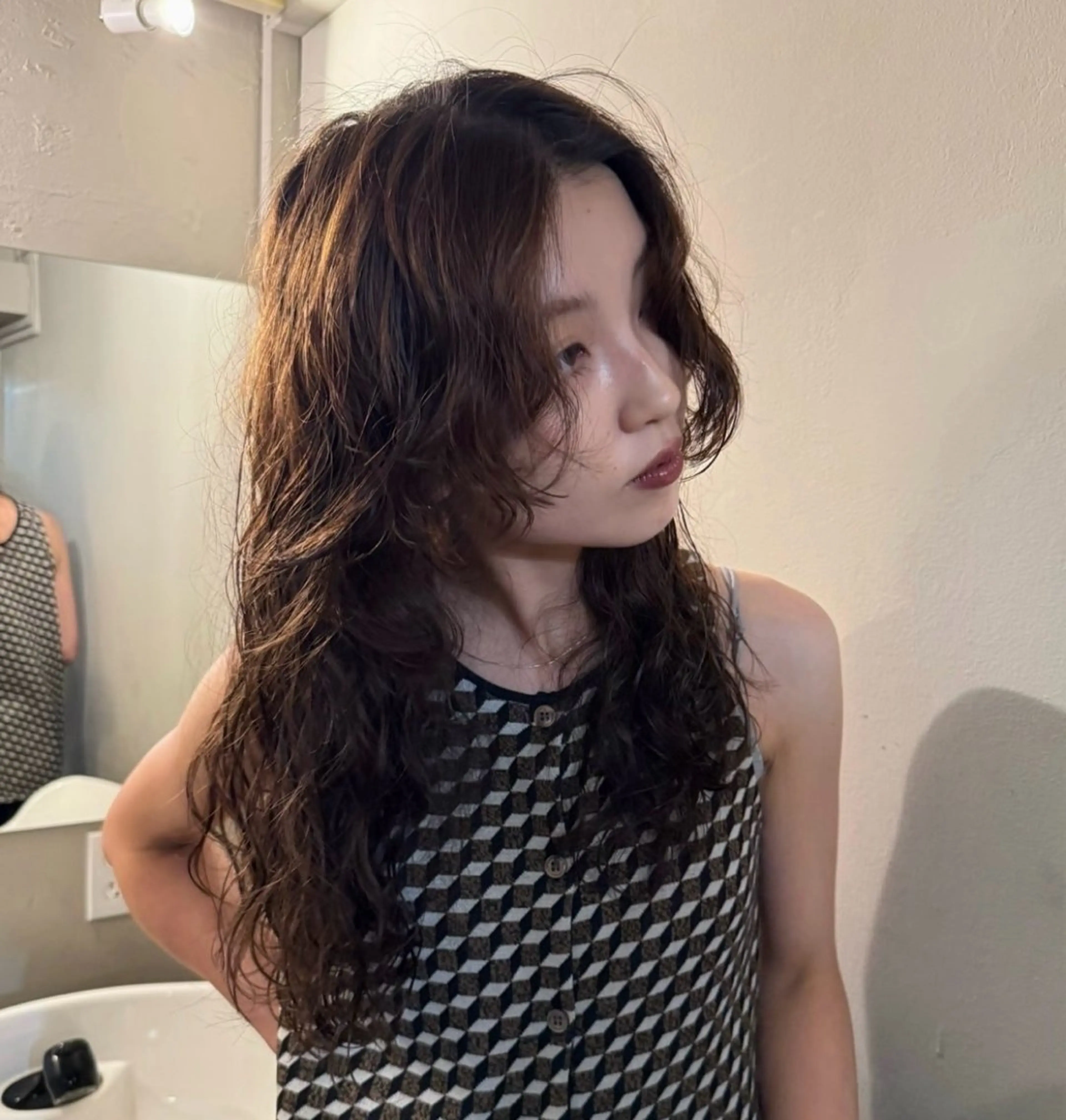 ロング 💖原宿パーマモデル 愛💗のヘアスタイル