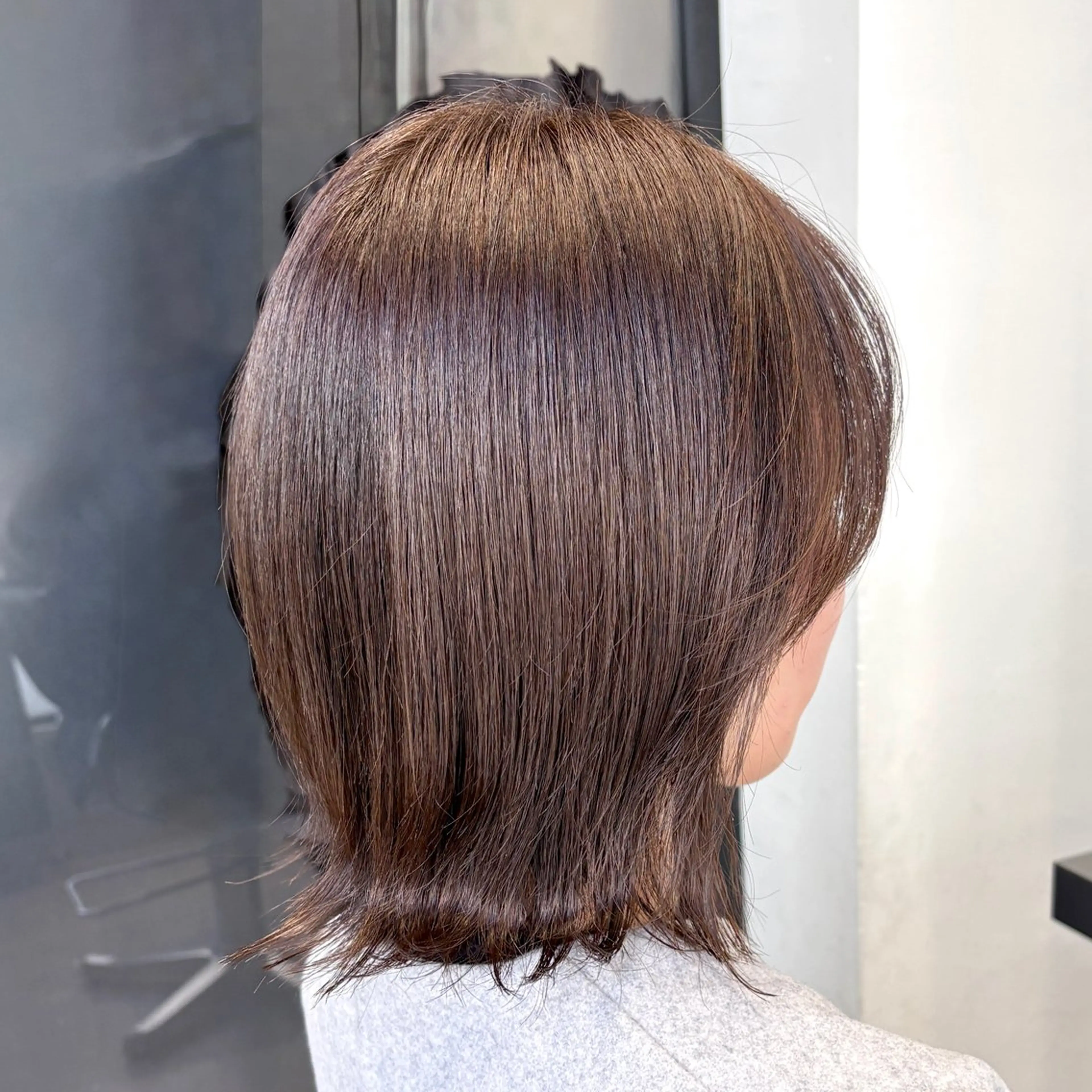 ミディアム カラー グレージュ ハイライトカラー ハイライト ヘアカラー トリートメント DX SHARE SALON所属・matka白髪ぼかし 大人ヘア/KEIKOのヘアスタイル