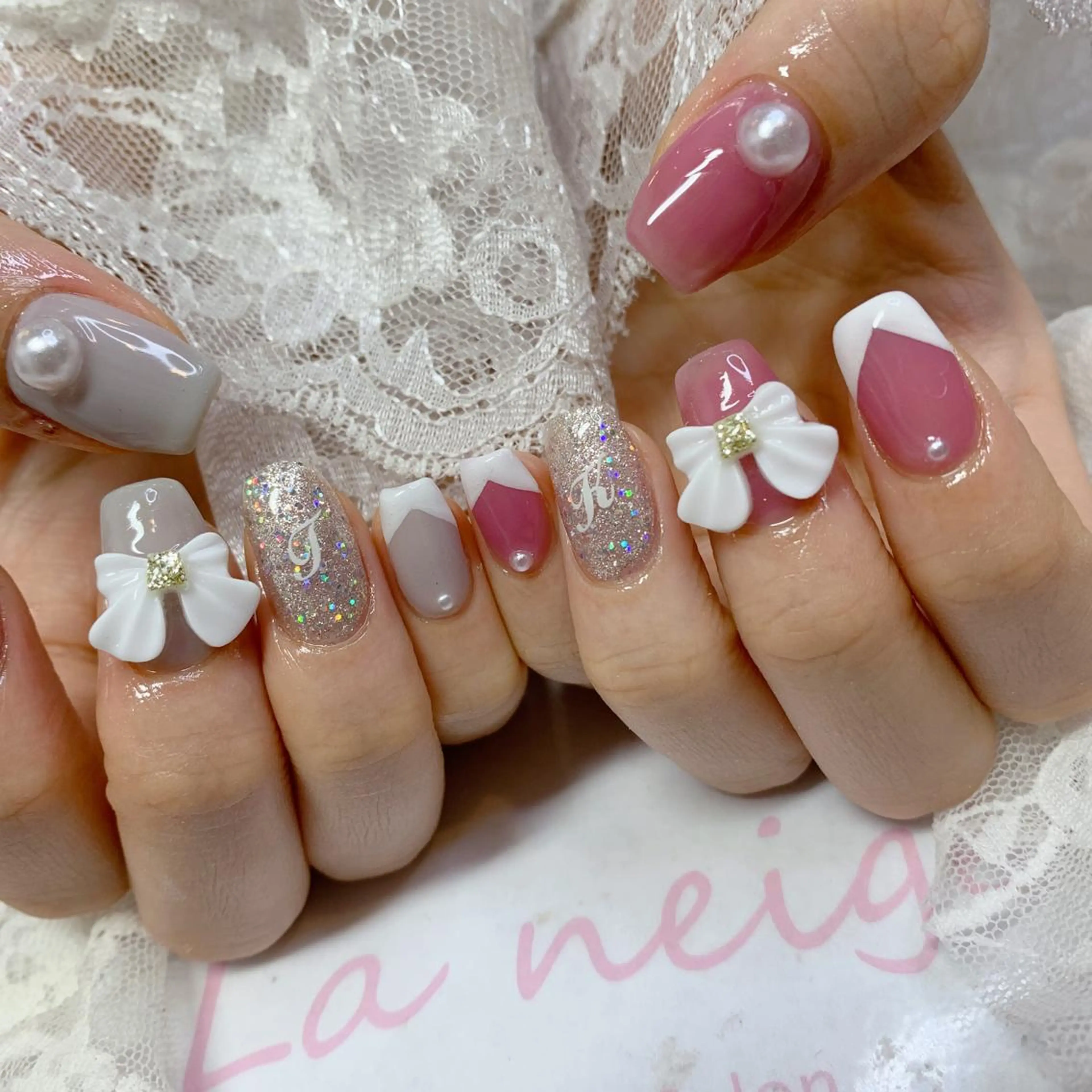 ネイル ハンドネイル La neige* yuki 🥯🍑のネイルデザイン