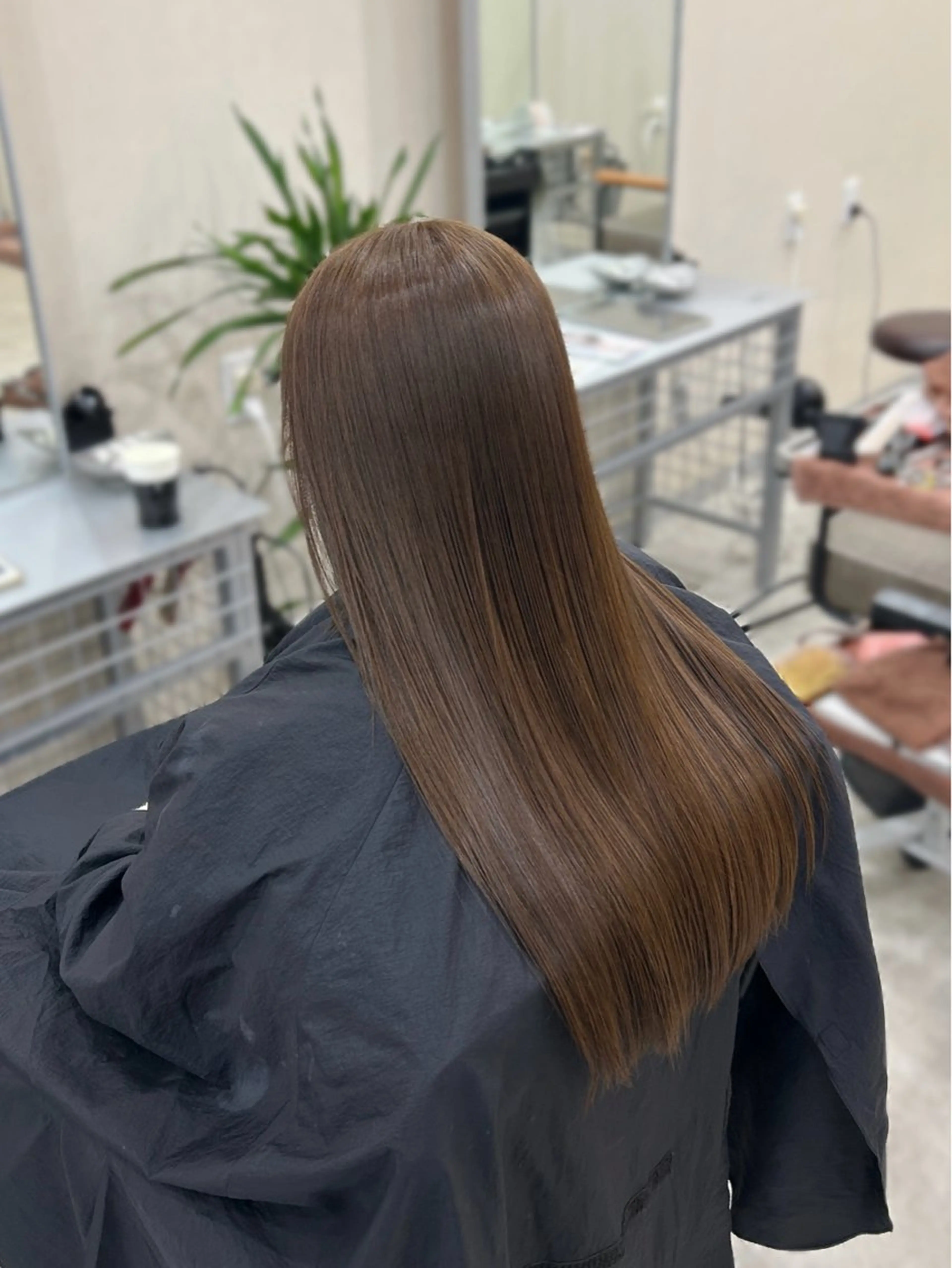 ロング カット ヘアカラー トリートメント MIDORI🌙 透明感/ベージュのヘアスタイル