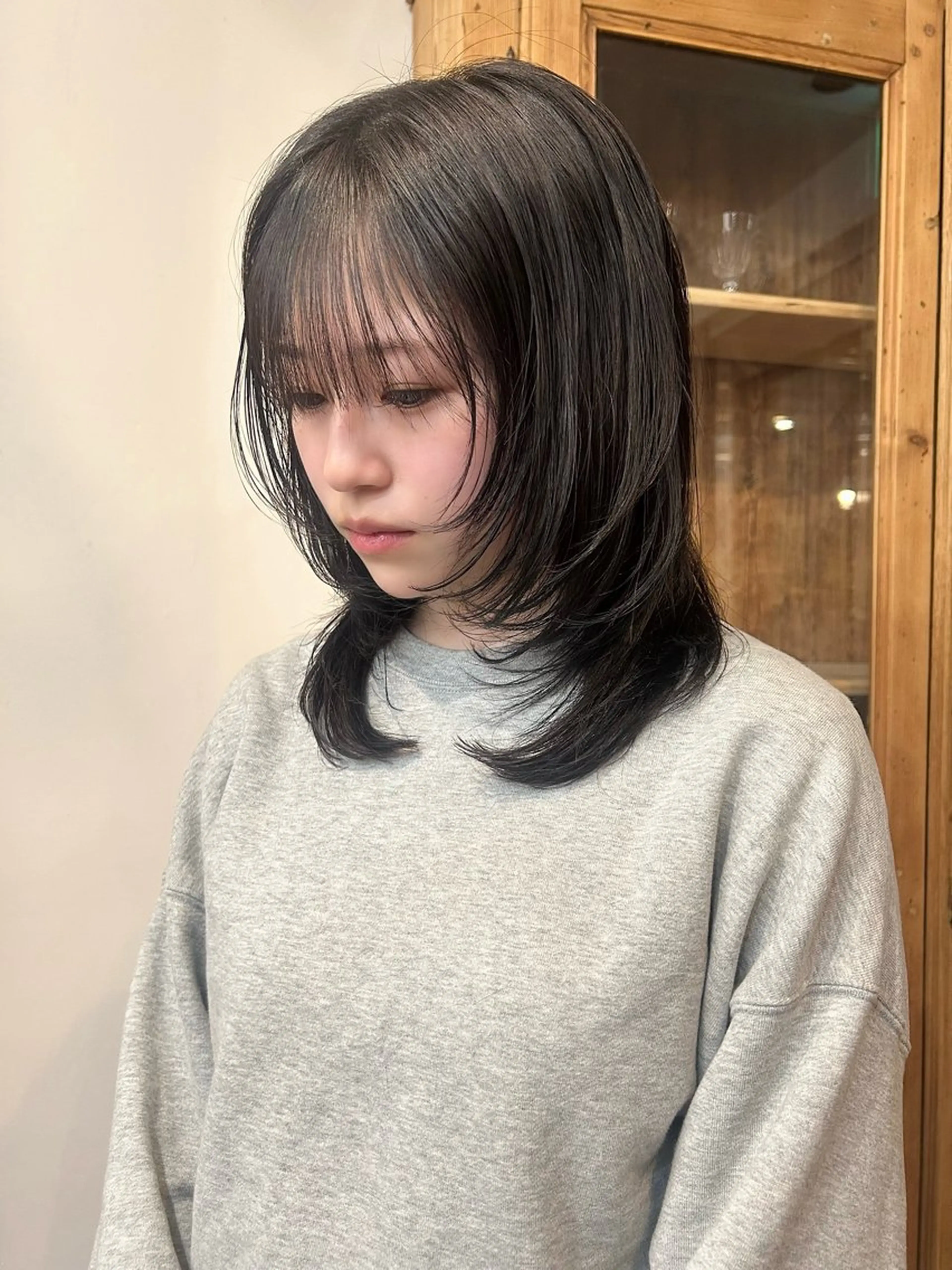 ミディアム レイヤーカット Parc所属・SENA/カット モデル募集中🌟のヘアスタイル