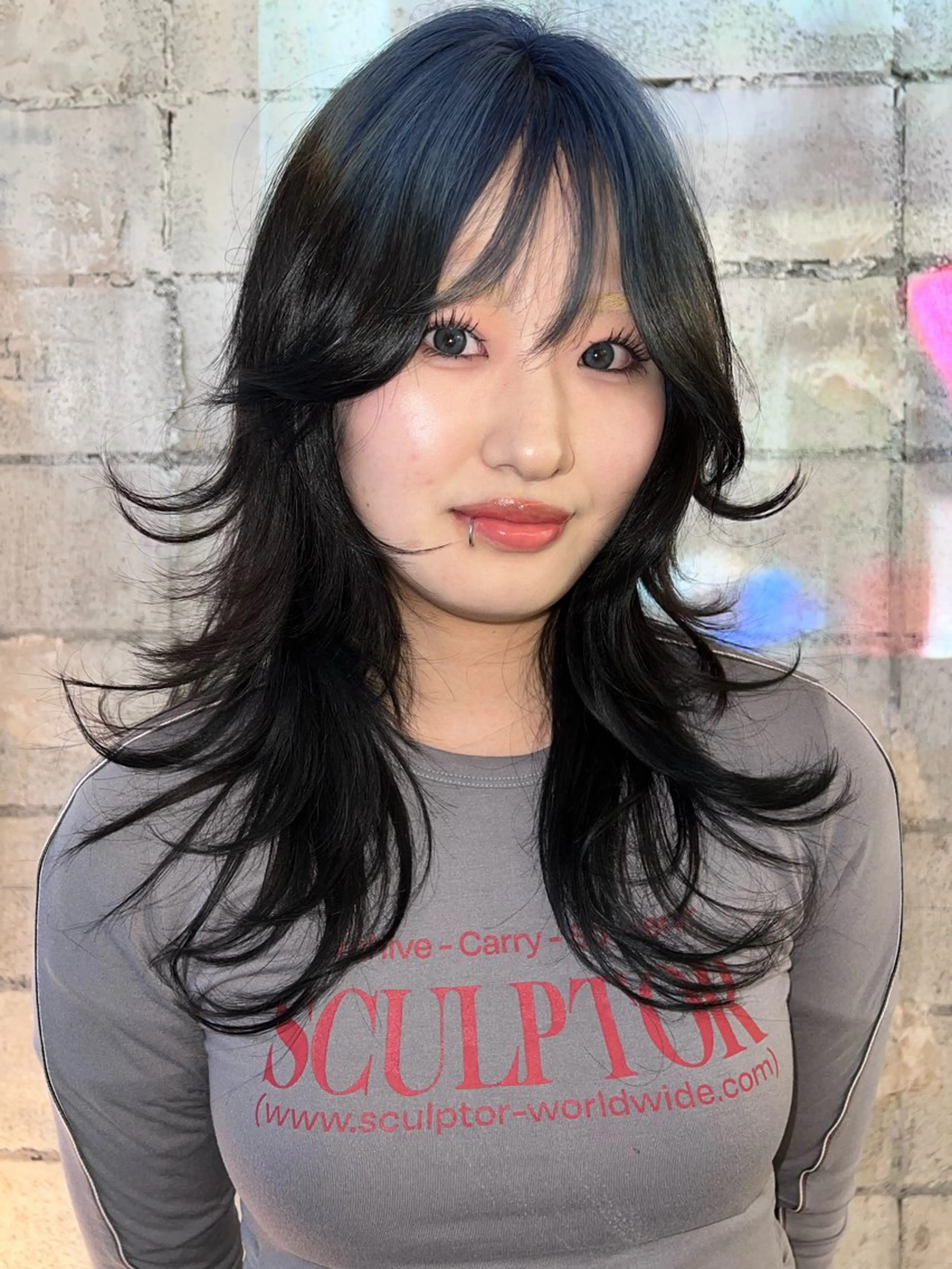 セミロング カラー カット ヘアカラー haco＋所属・圧倒的デザイン力 店長🎨RENAのヘアスタイル