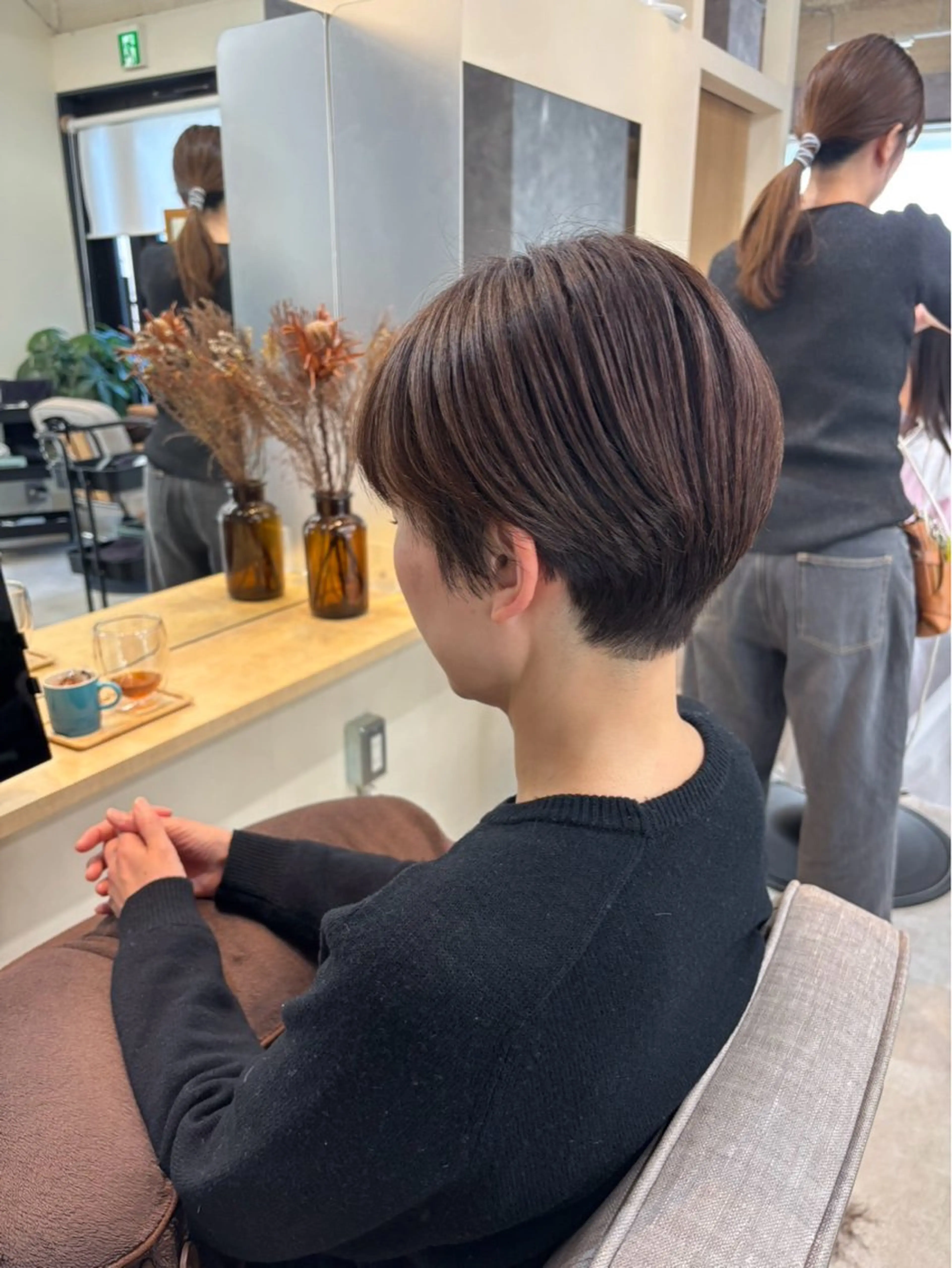 ショート カット ヘアカラー トリートメント 桜木町2分/くびれ /ボブ/ナチュラルのヘアスタイル