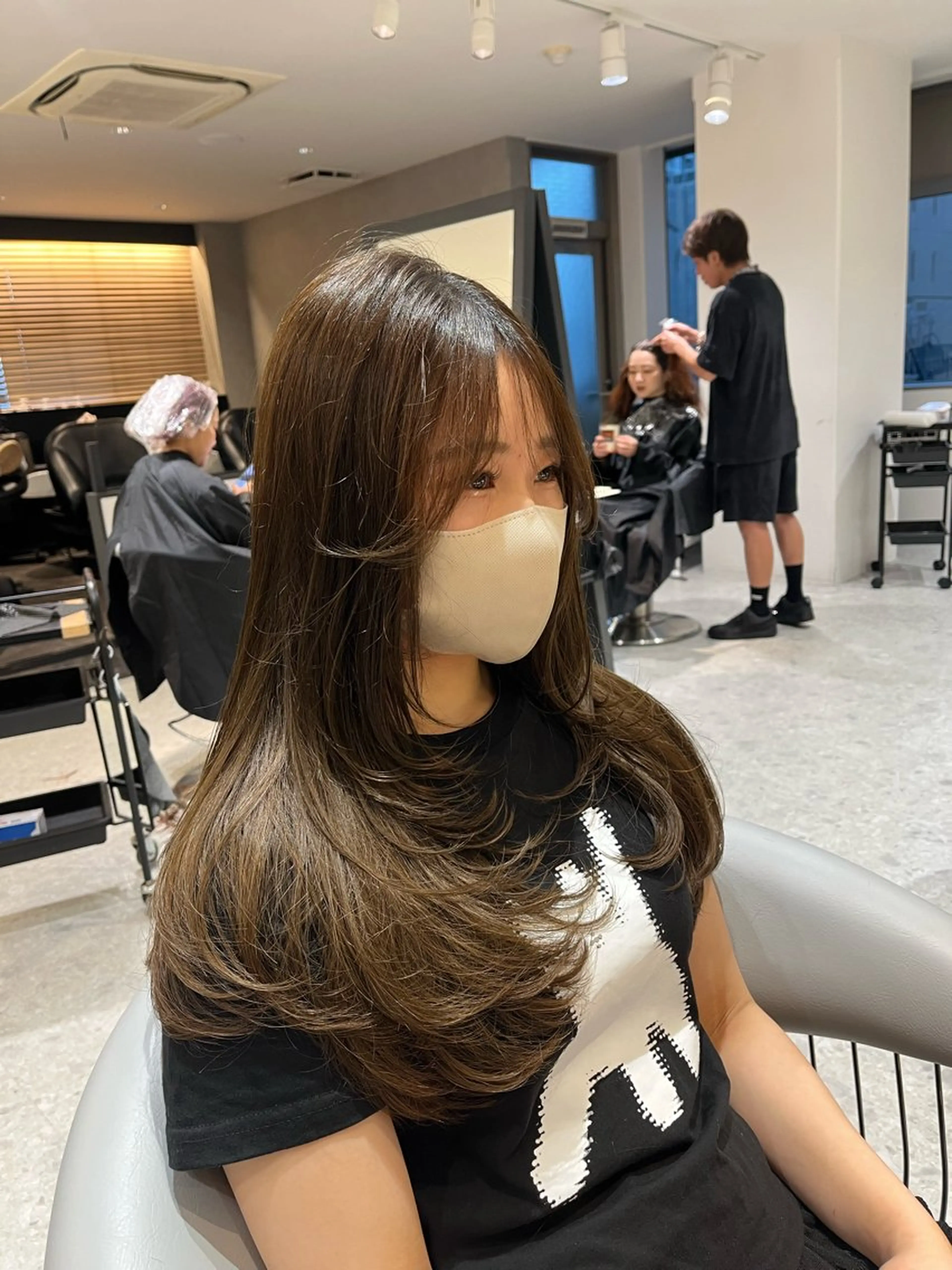 セミロング けいし🐬ボブ 美髪縮毛矯正のヘアスタイル