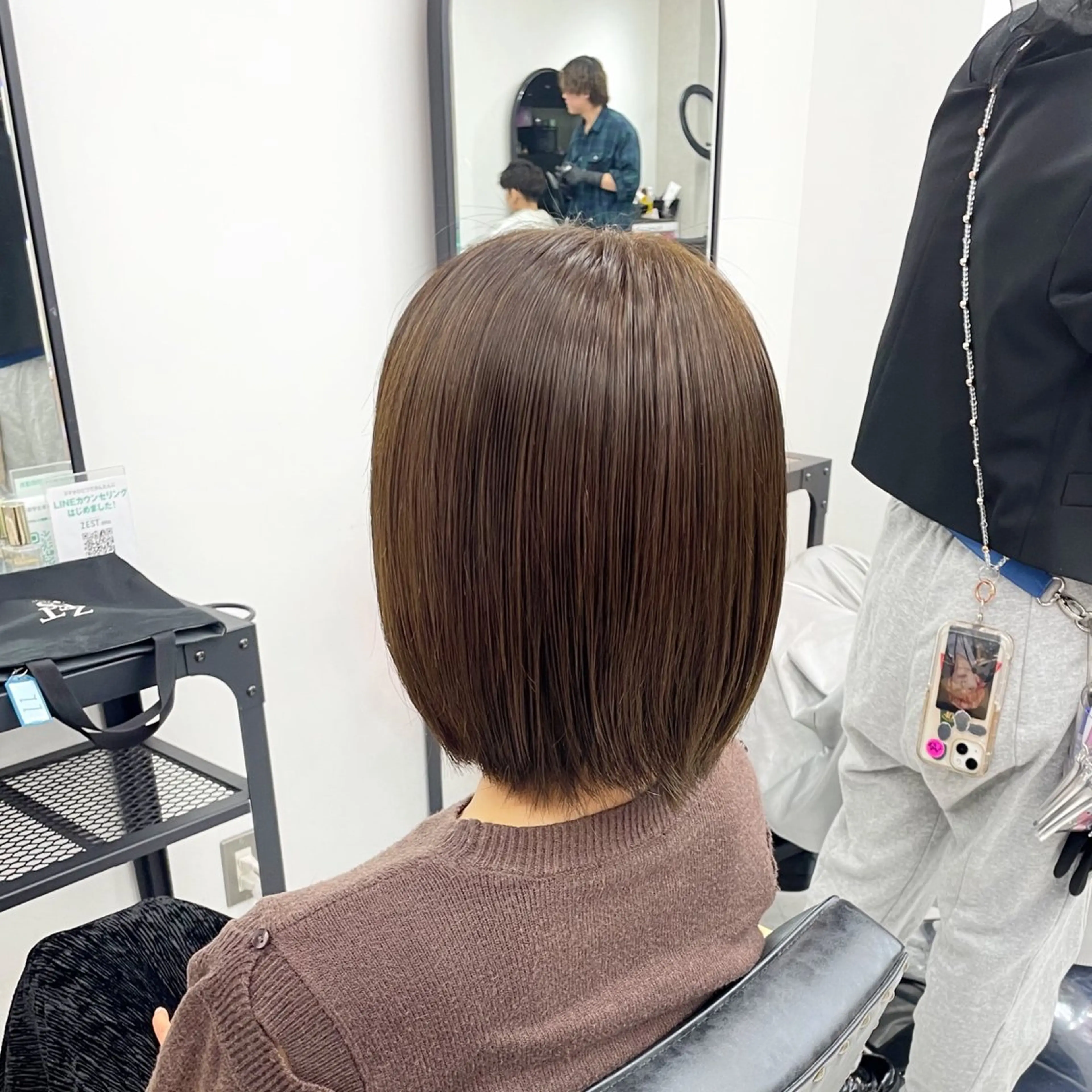 ミディアム カラー パーマ ヘアアレンジ メンズ アッシュ アッシュブラウン ブラウンカラー トリートメント mona/ ストレートスタイル✨のヘアスタイル