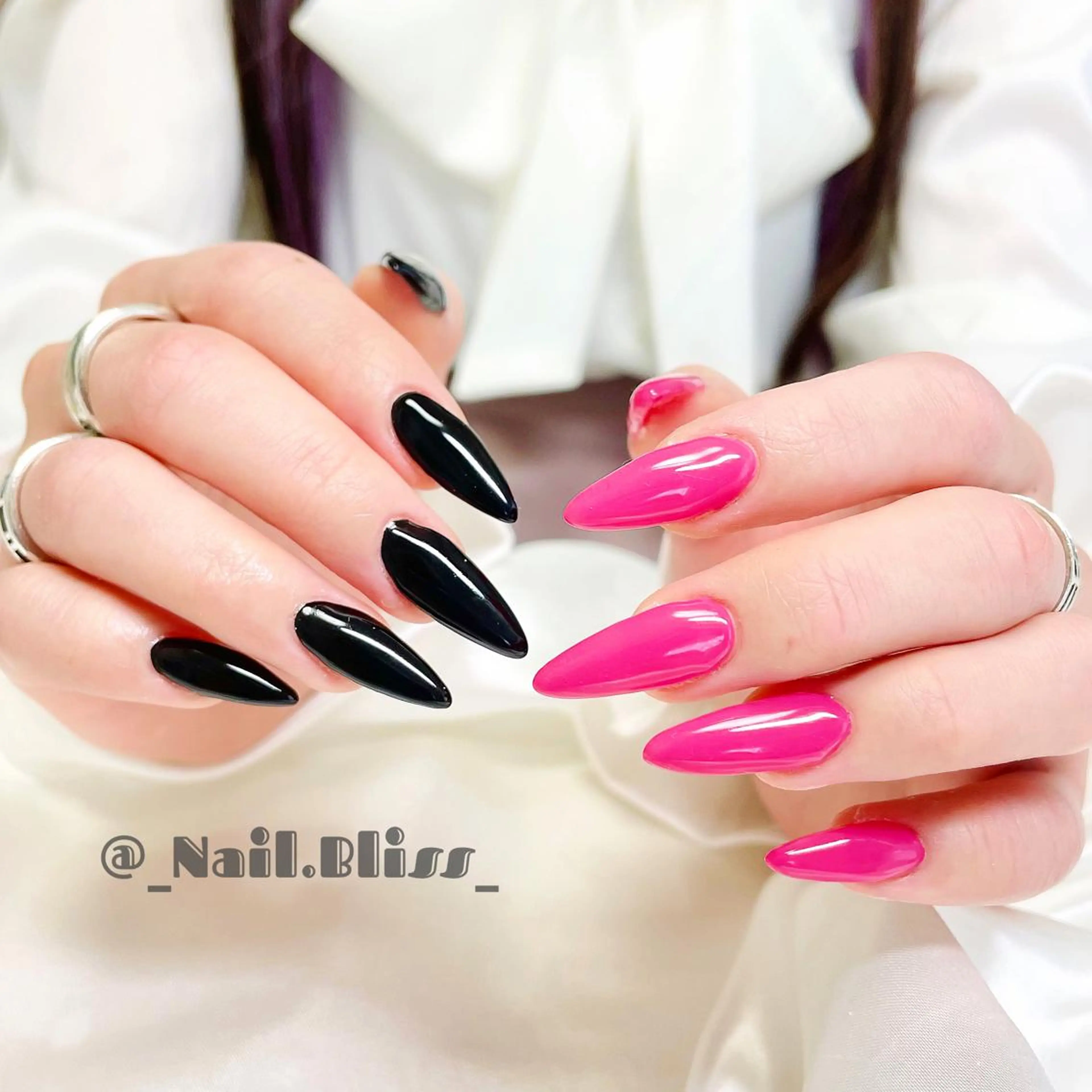 ネイル ロングネイル ワンカラーネイル ハンドネイル NAIL BLISSのネイルデザイン