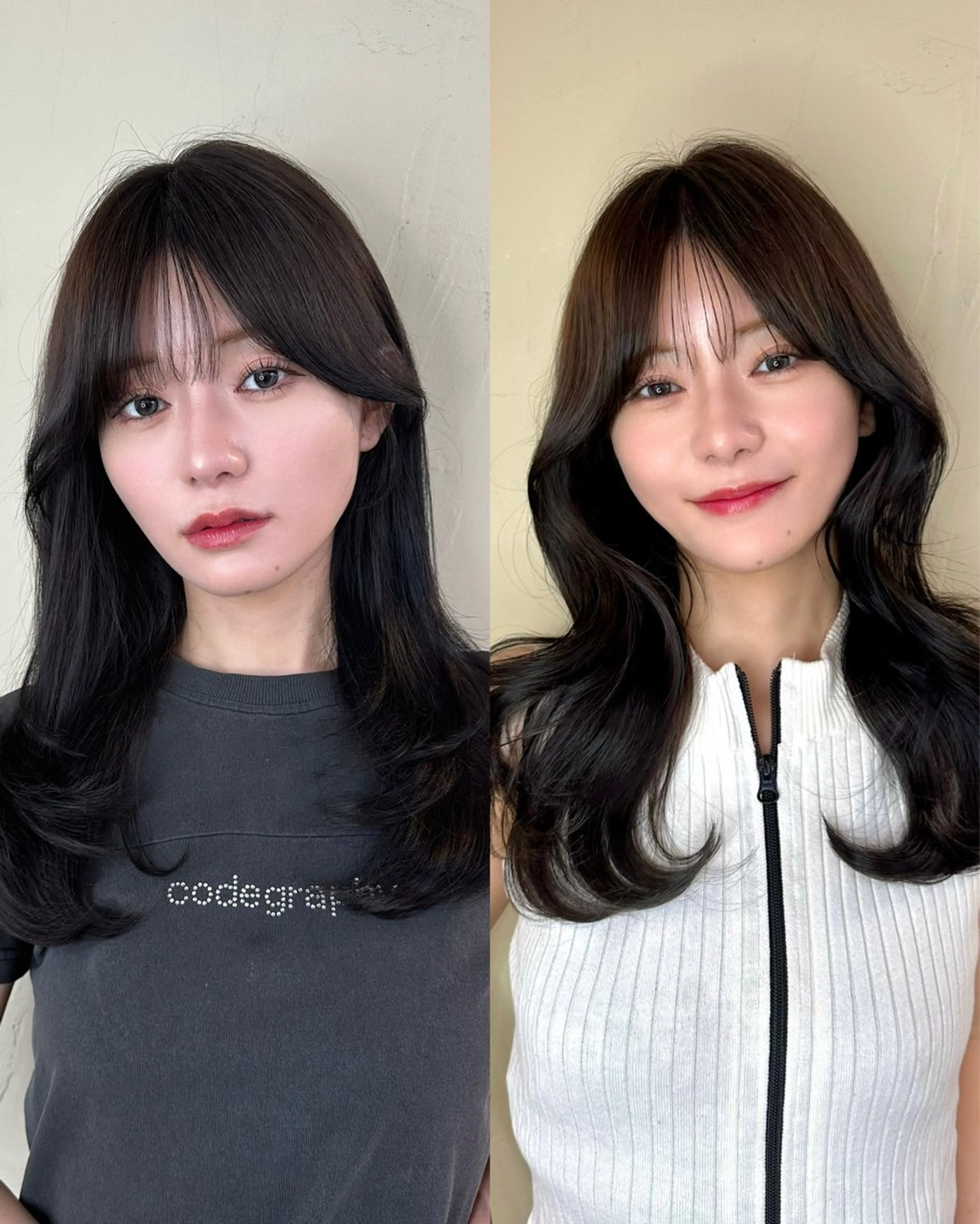 セミロング レイヤー/顔周り 田山　穂波のヘアスタイル