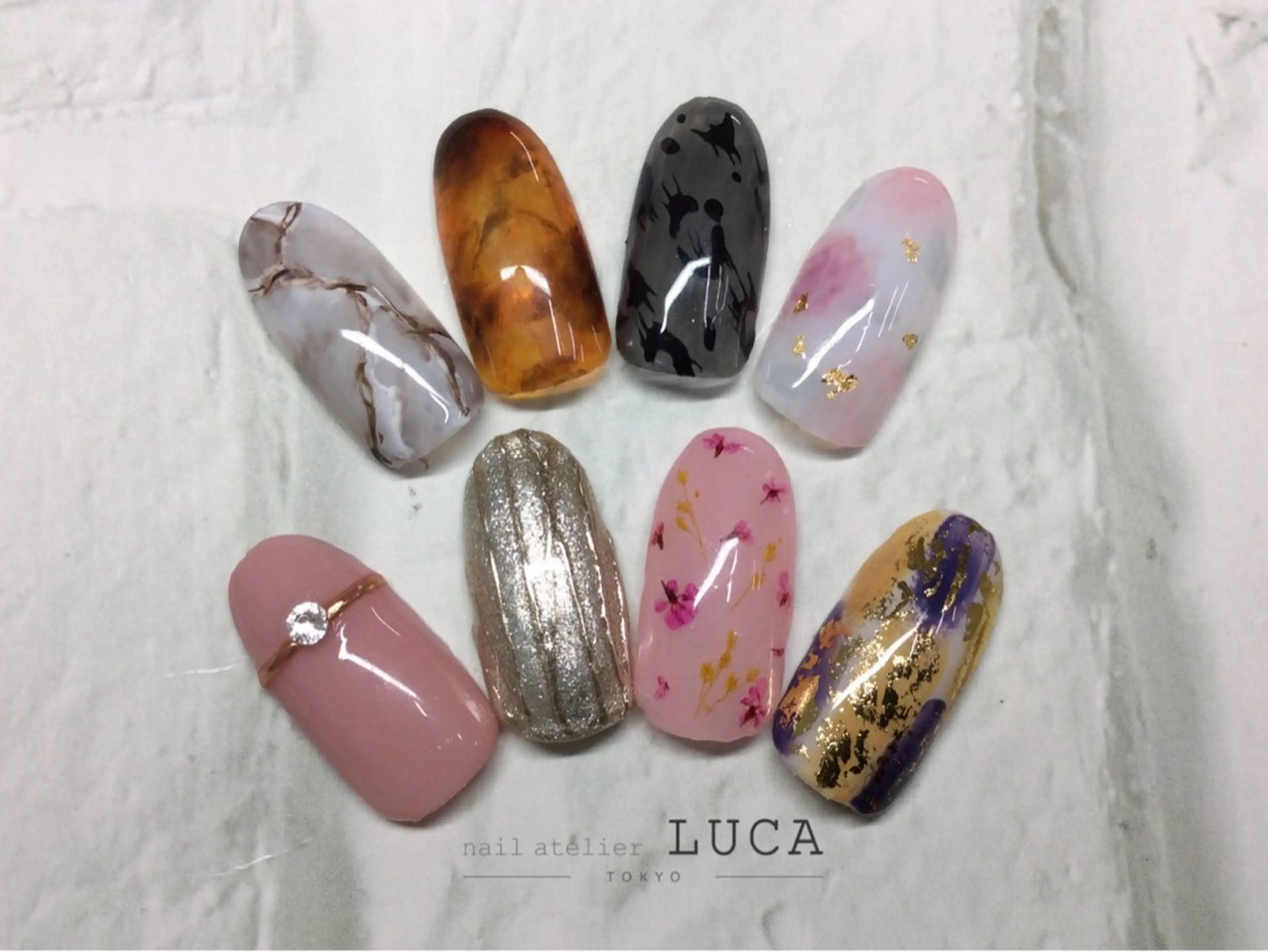 ネイル アートネイル ワンカラーネイル ネイルアトリエルカ 米原のネイルデザイン