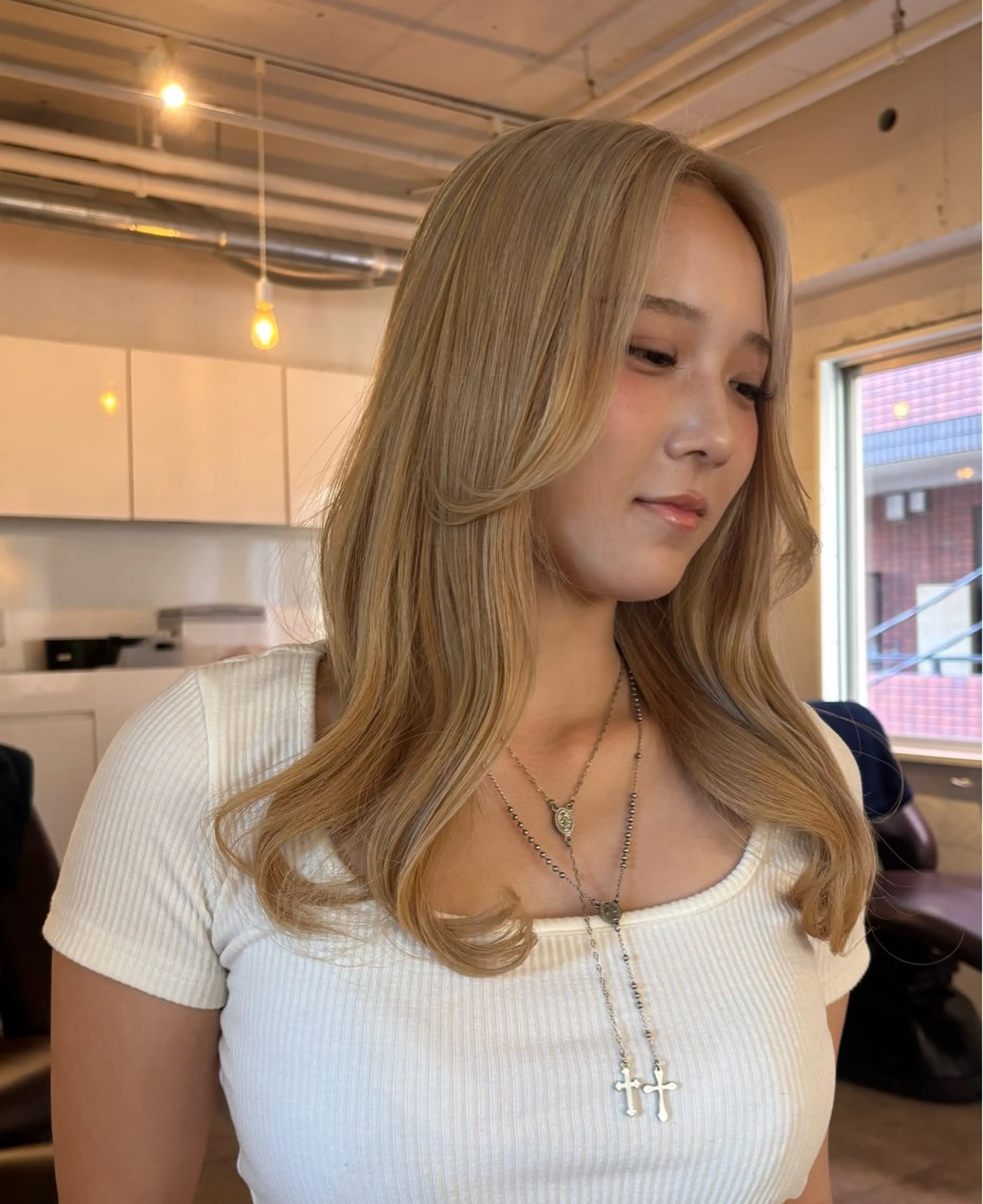 ロング カラー 黒髪 ハイトーンカラー ヘアカラー 透明感カラー /Kanon️🫧のヘアスタイル