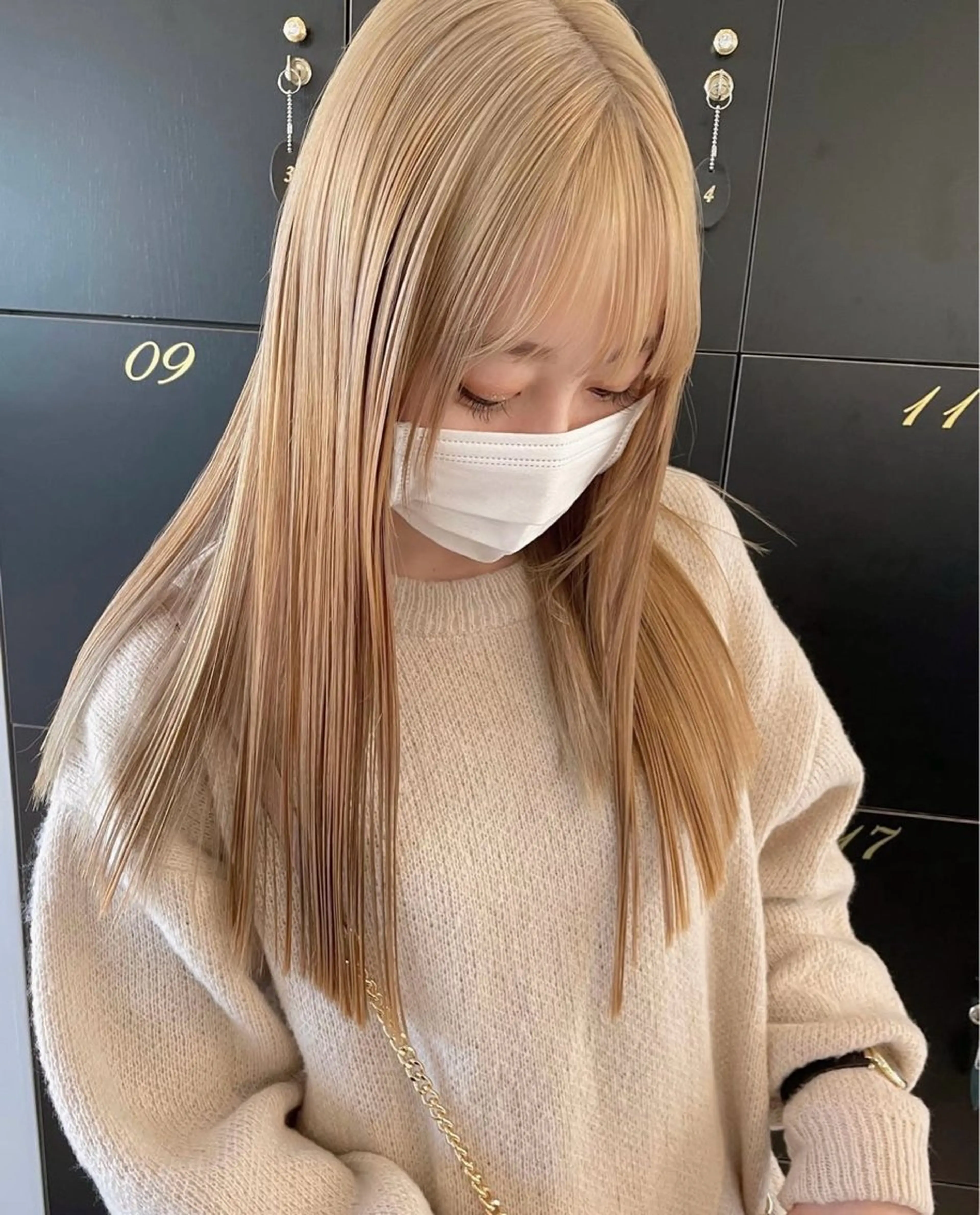 ロング カラー 池田 なな美のヘアスタイル