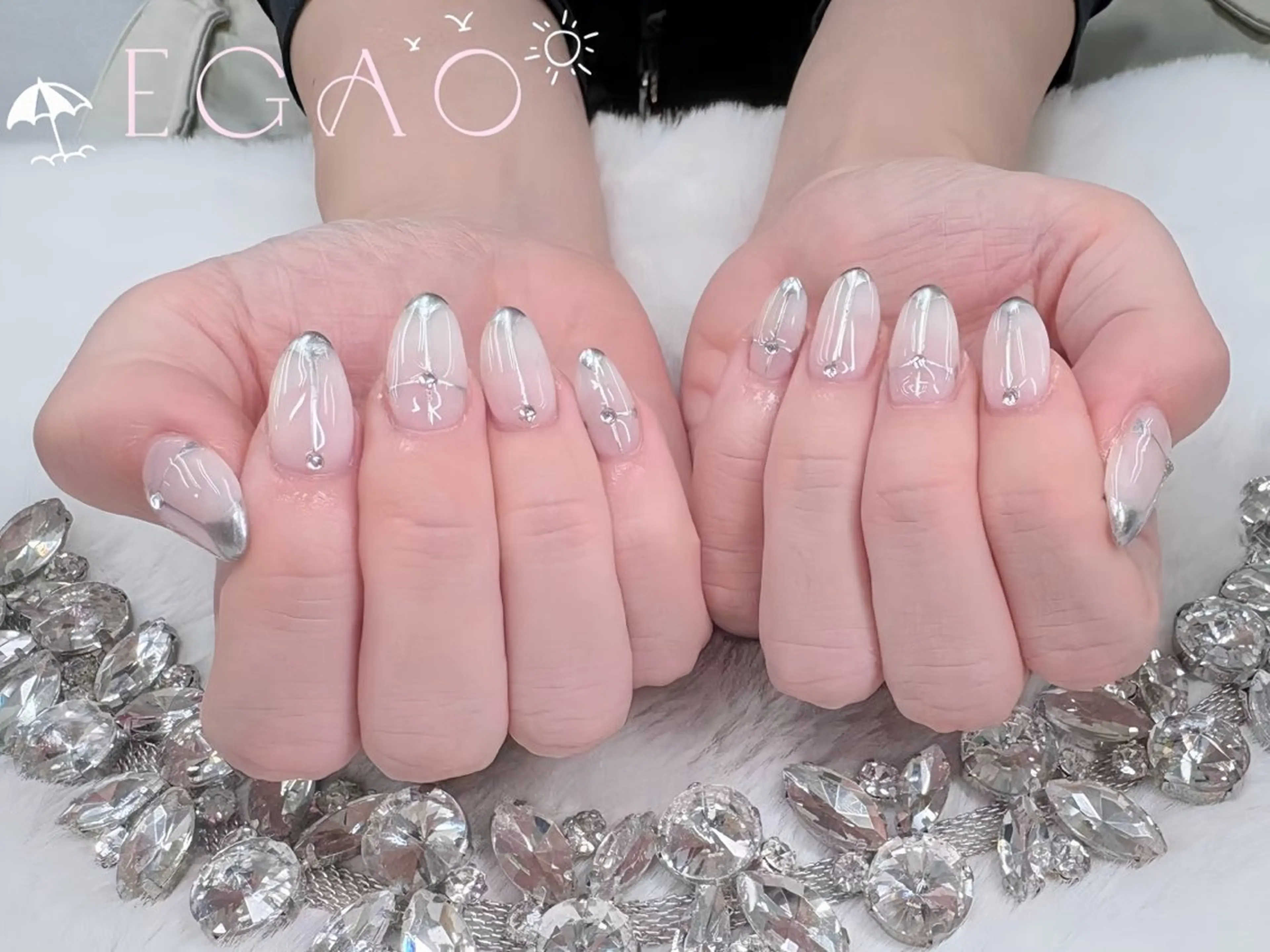 ネイル アートネイル フットネイル フレンチネイル ジェルネイル グラデーション Egao Nail Salonのネイルデザイン