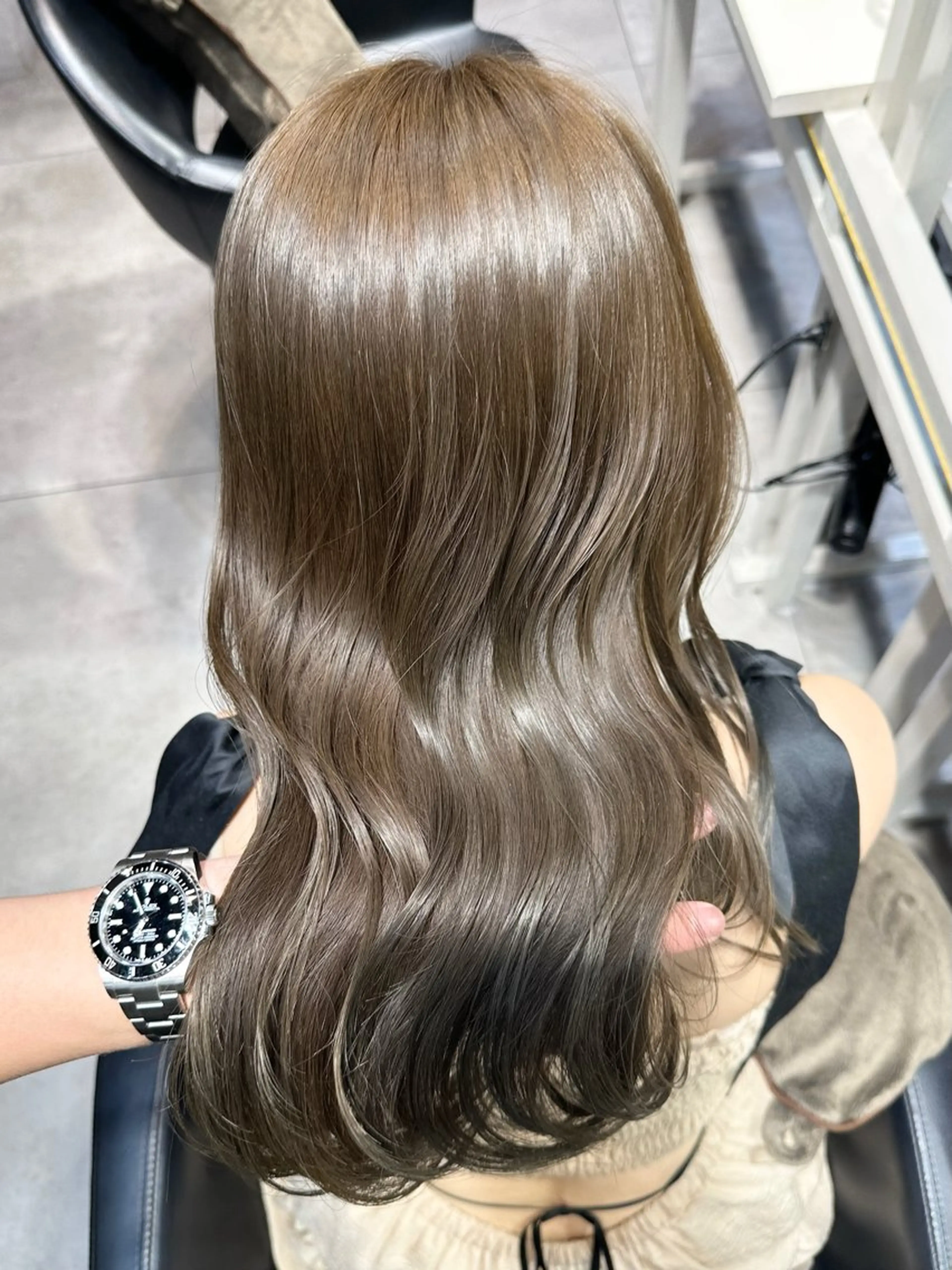 セミロング カット ヘアカラー トリートメント ✨透明感カラー 恵比寿HAYATO✨のヘアスタイル