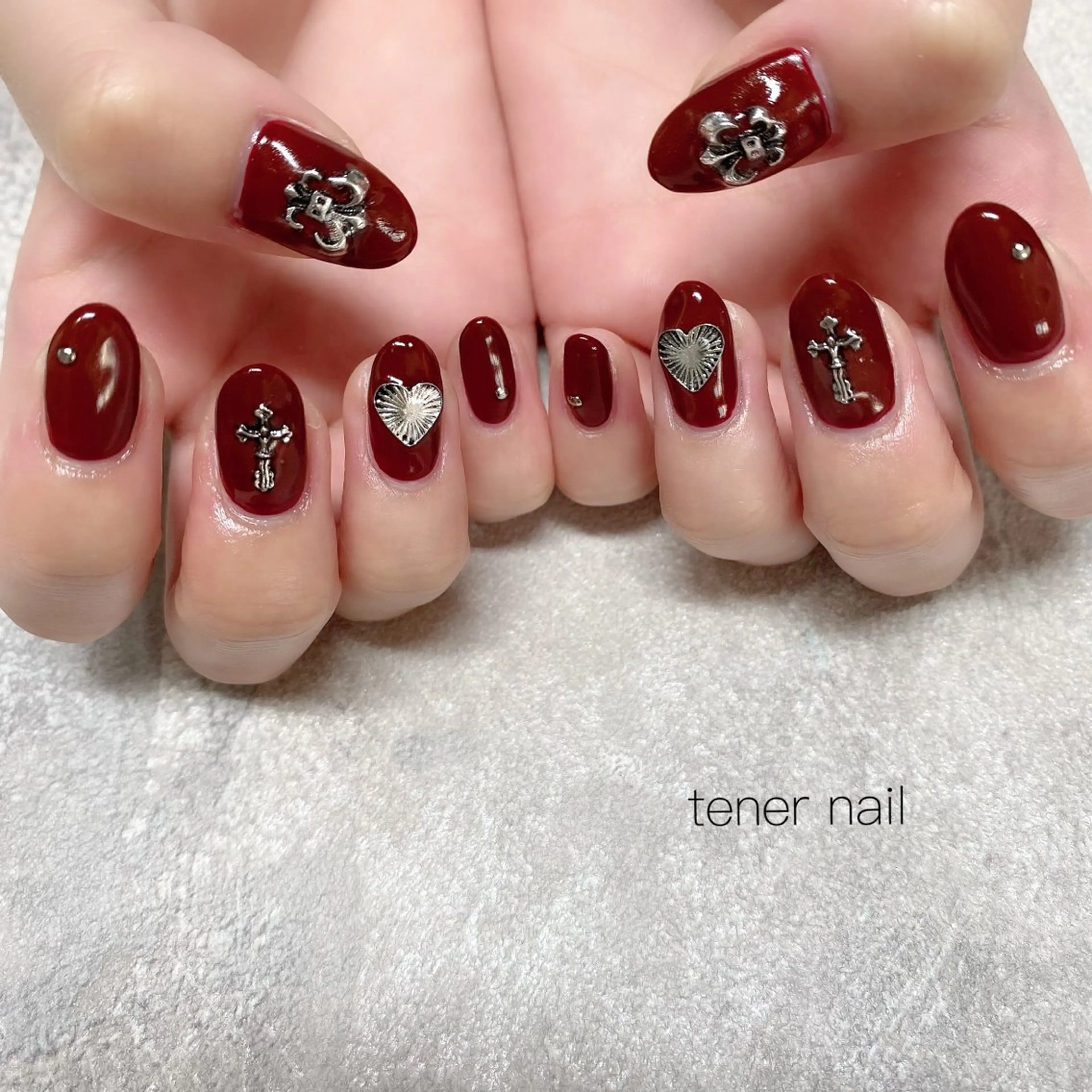ネイル ボルドー ハンドネイル tener  nail  テネルネイル所属・テネルネイル tener nailのネイルデザイン