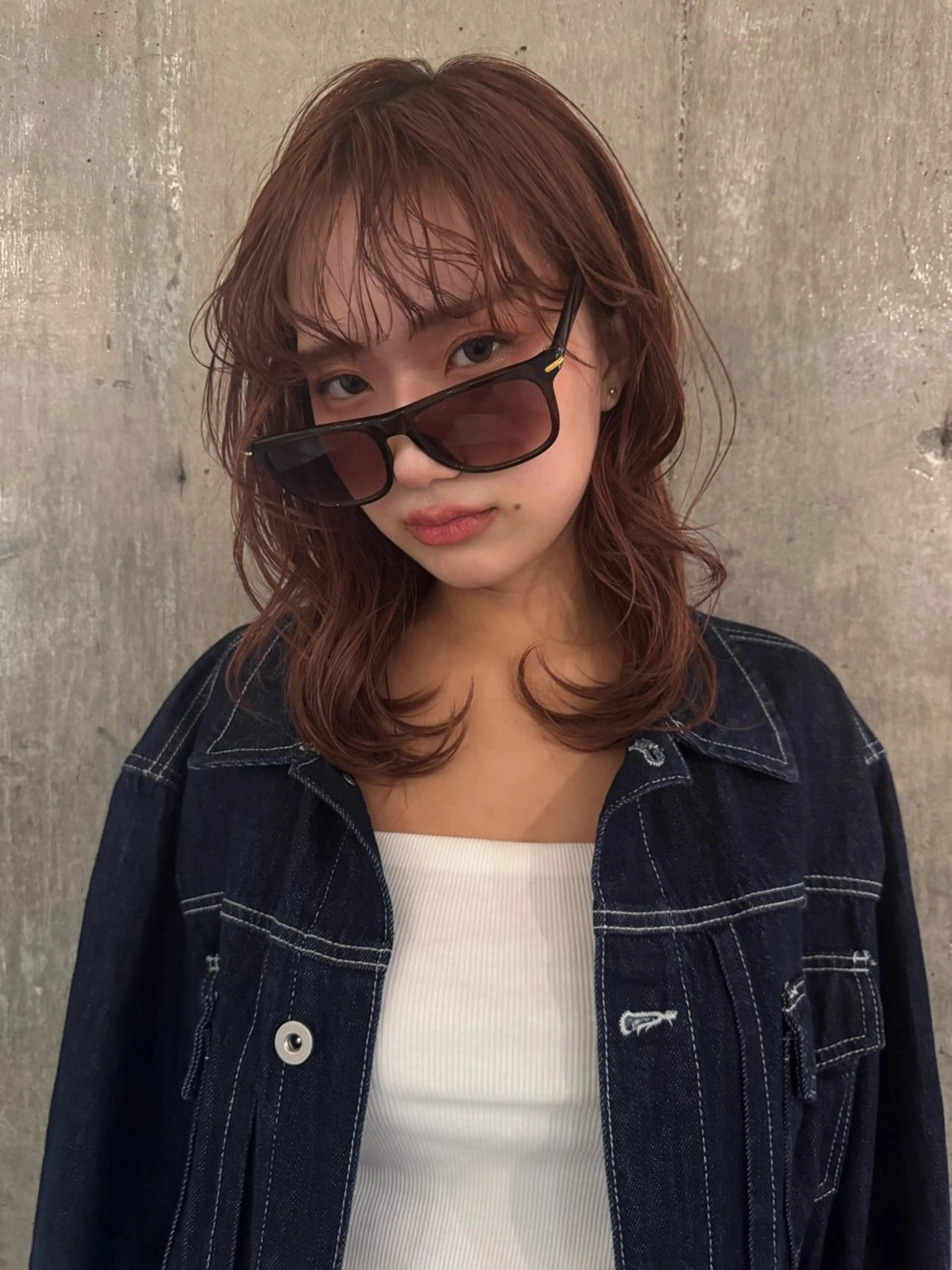 セミロング ヘアカラー ROSTAR セイゴのヘアスタイル