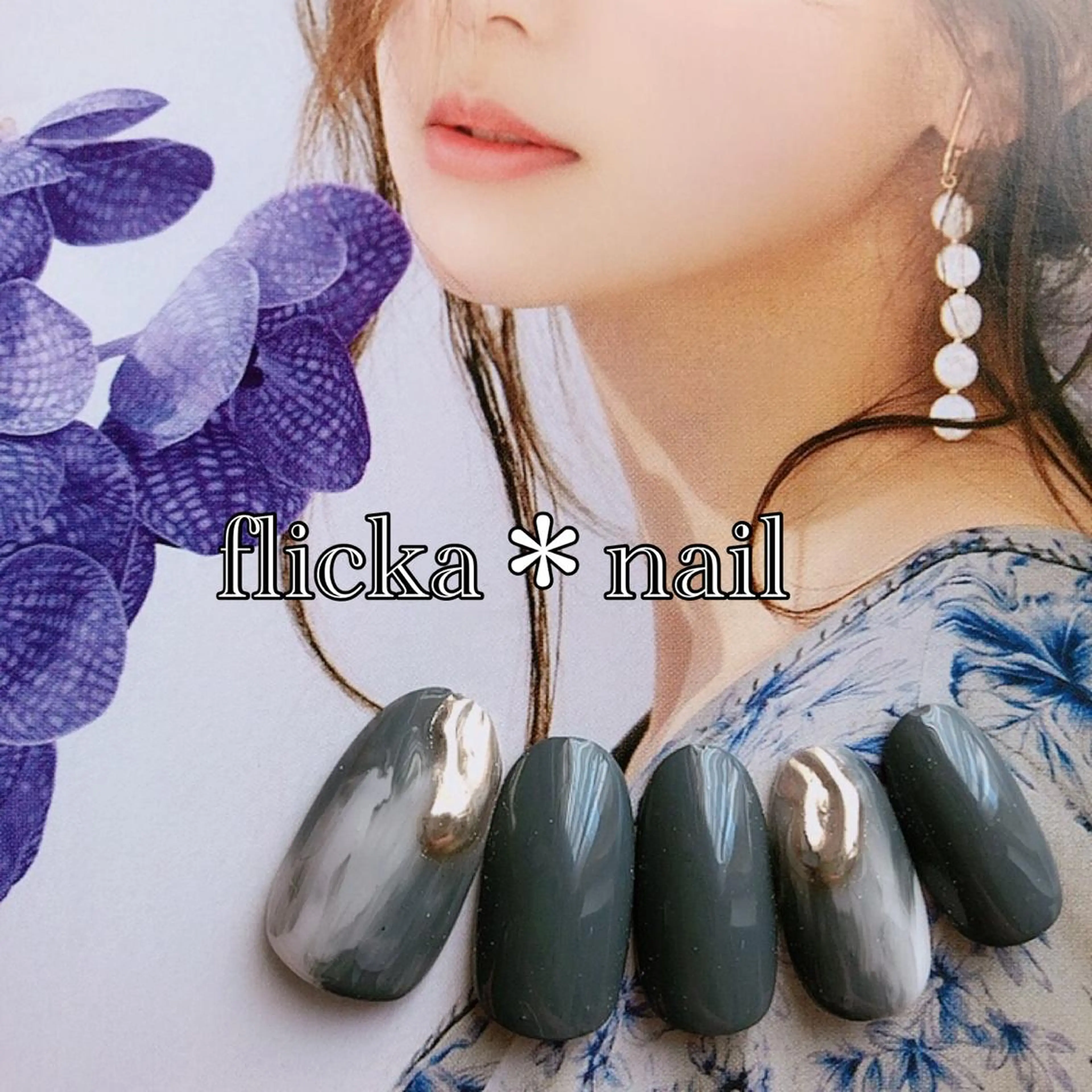 ネイル 大理石ネイル(マーブル) ミラーネイル ハンドネイル flicka＊nail所属・flicka* nailのネイルデザイン