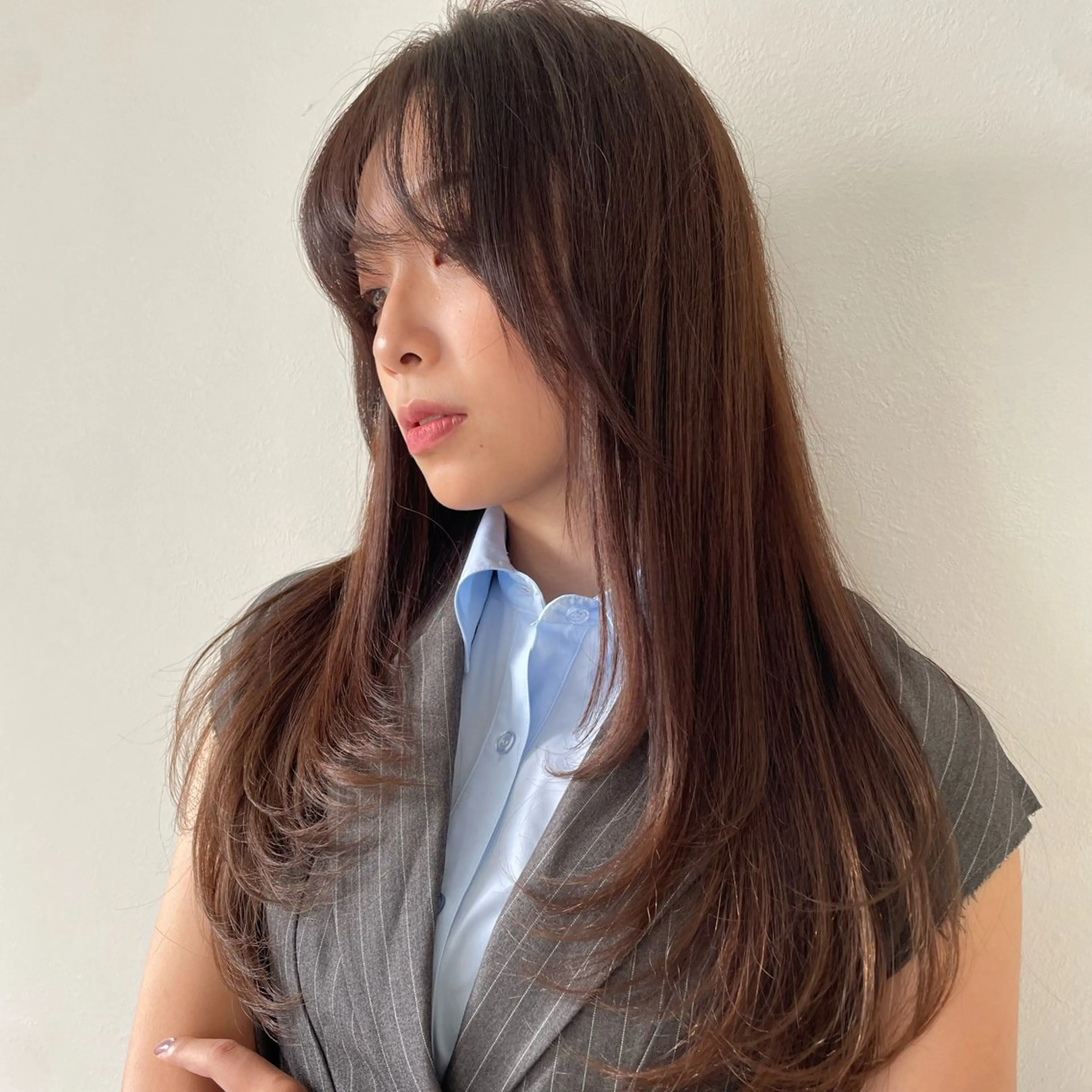 ロング カット トリートメント ヘッドスパ ヘアセット 暖色レイヤー 🥀REIRIのヘアスタイル