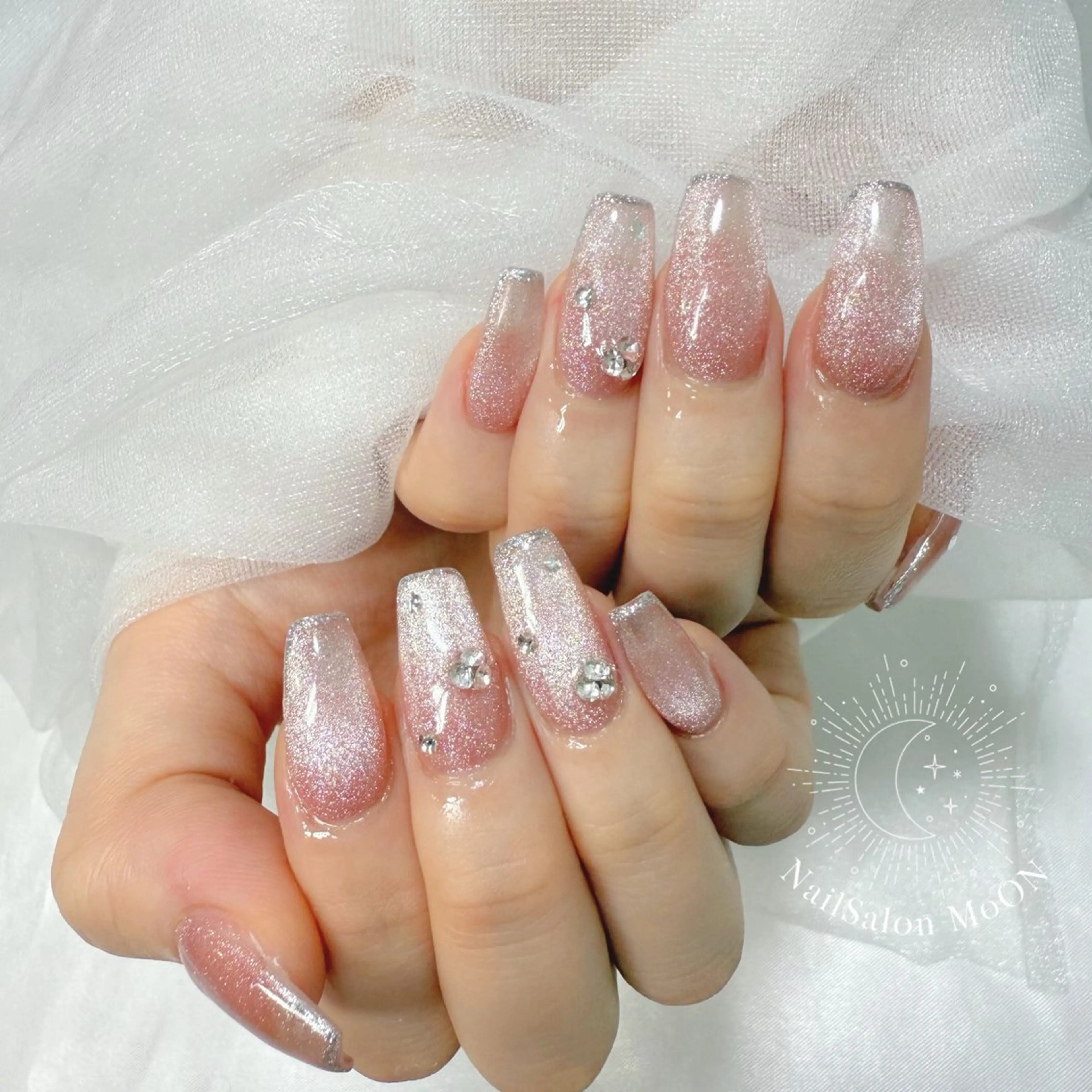 ネイル ラメ(グリッター) マグネットネイル ハンドネイル ハンドケア MoON...❤︎ MeGuのネイルデザイン