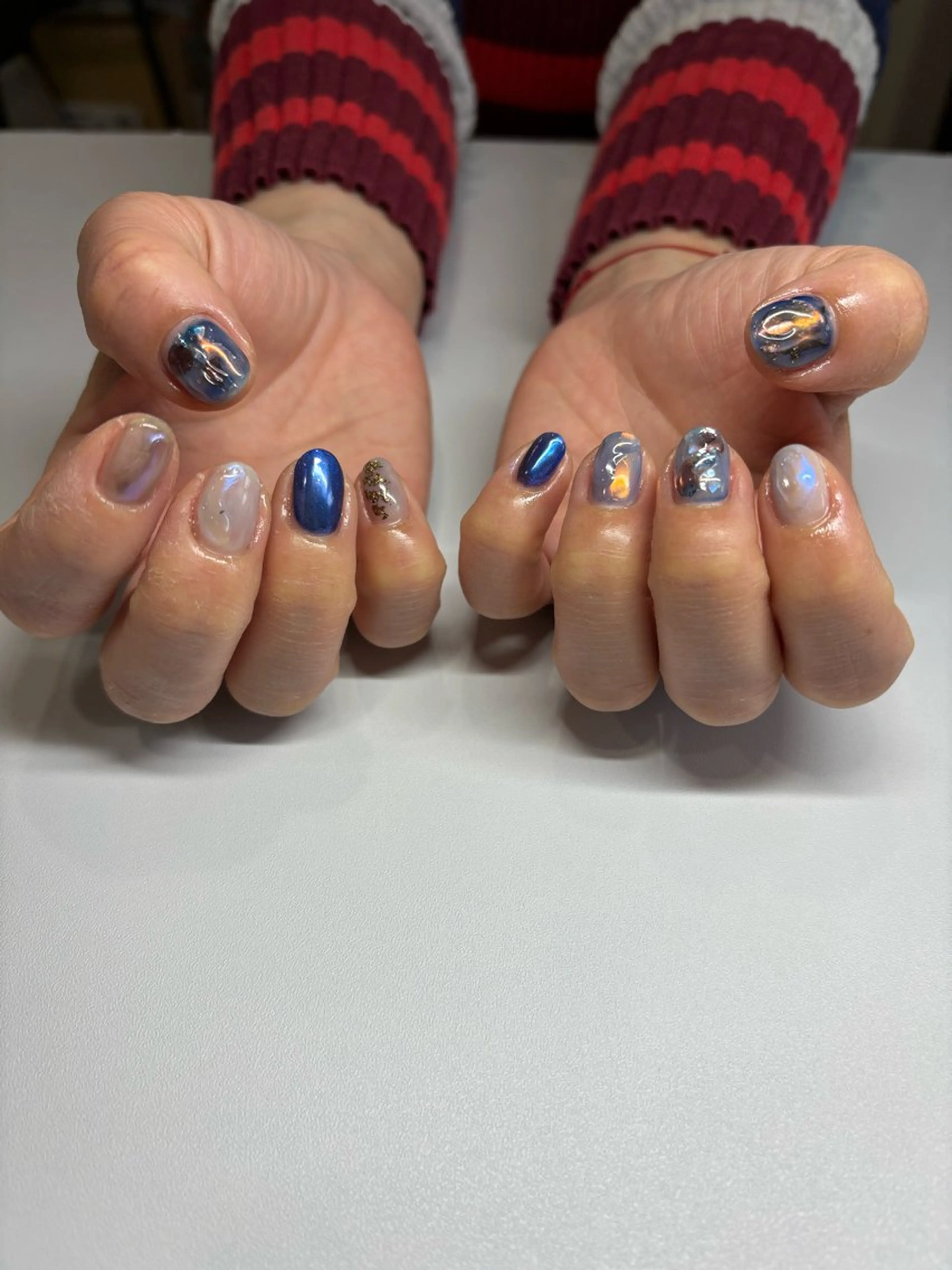 ネイル ブルー ニュアンスネイル ハンドネイル cottynail -miki-のその他イメージ