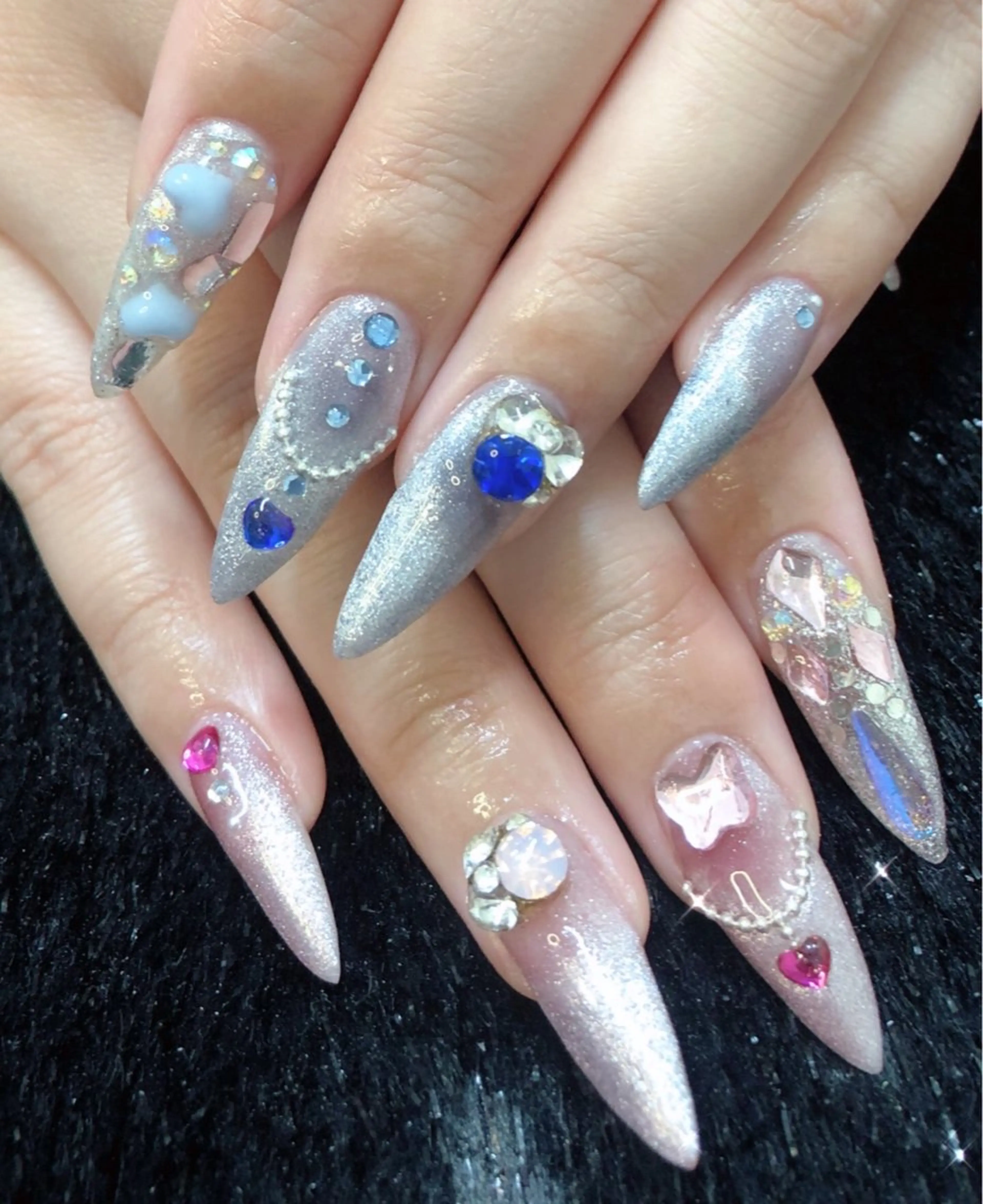 ネイル フレンチネイル ジェルネイル ガラスフレンチ グラデーション 韓国ネイル 大門浜松町 ネイルのネイルデザイン