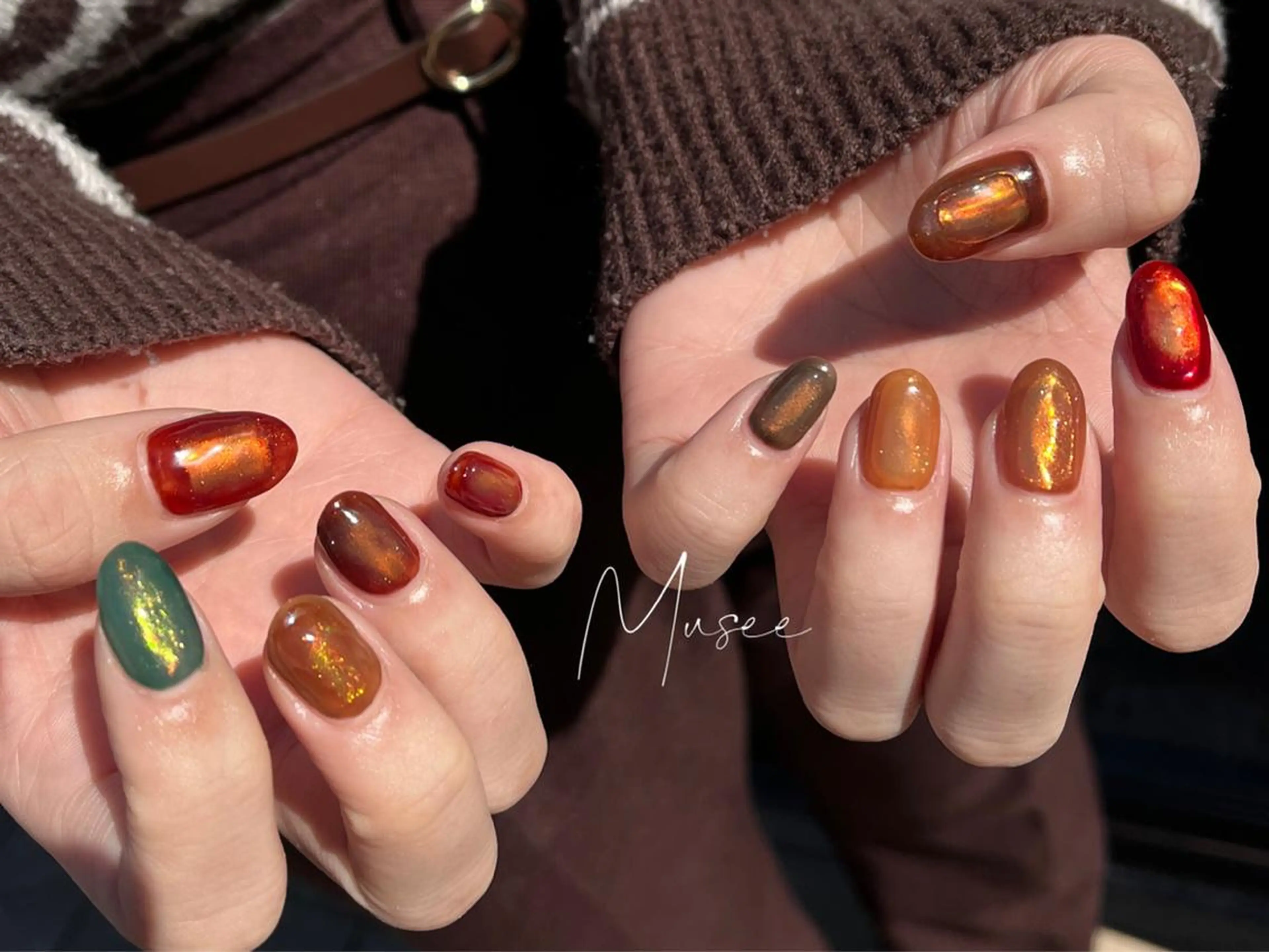 ネイル 氷ネイル・うるうるネイル ミラーネイル musee art所属・Musee art 亀戸店のネイルデザイン