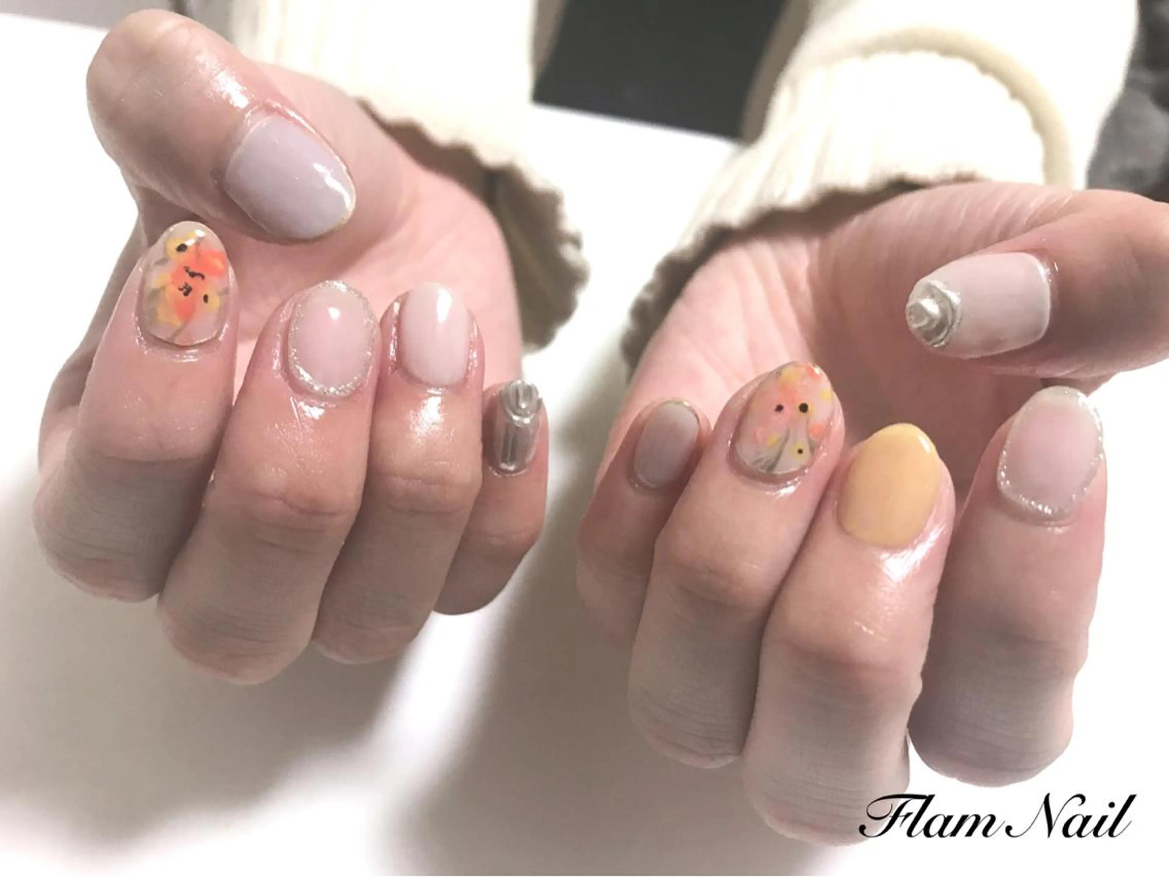 ネイル ニュアンスネイル Flam Nailのネイルデザイン