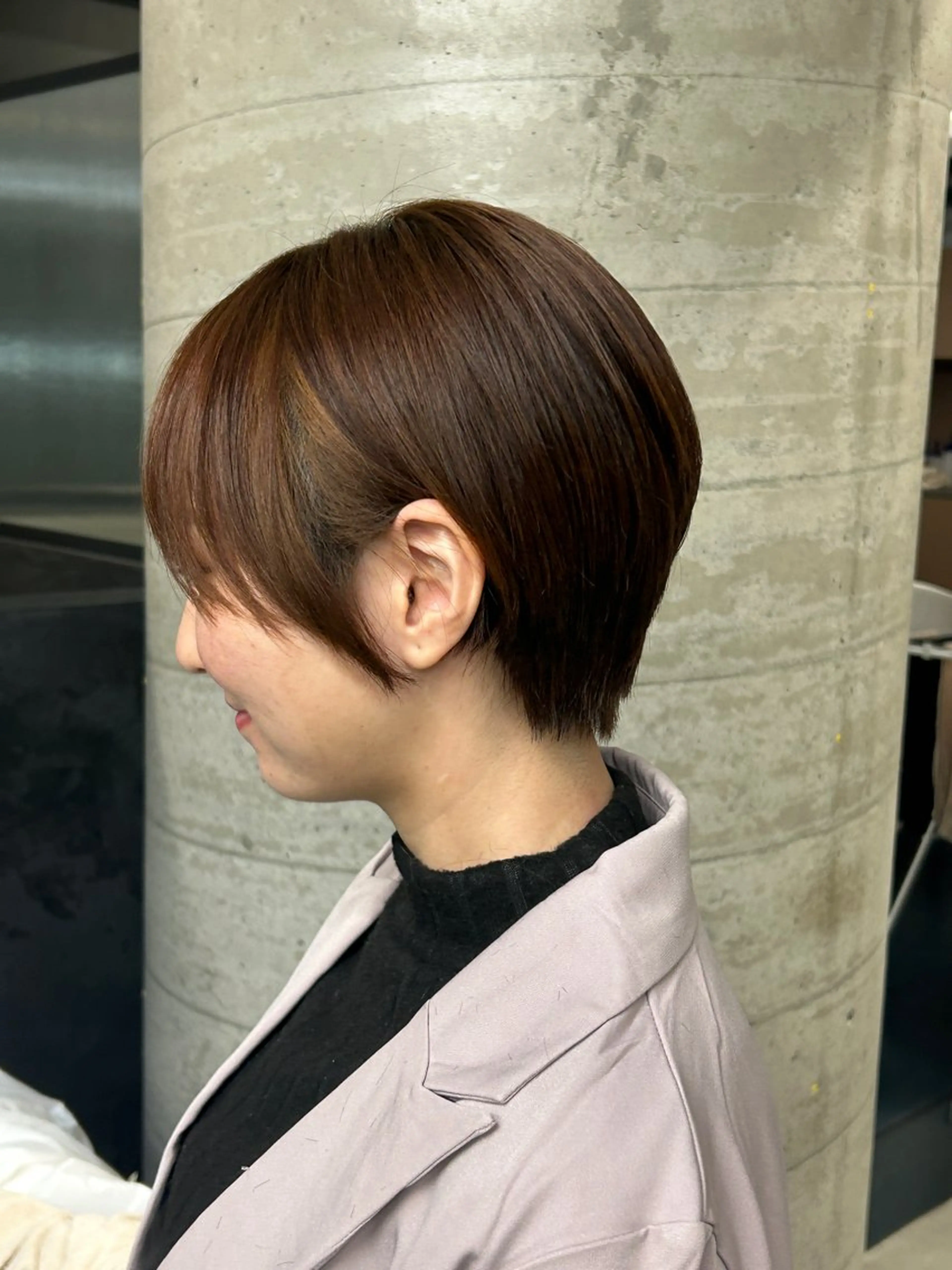 ショート ショートヘア 🌟デザインカラー 久保悠那のヘアスタイル