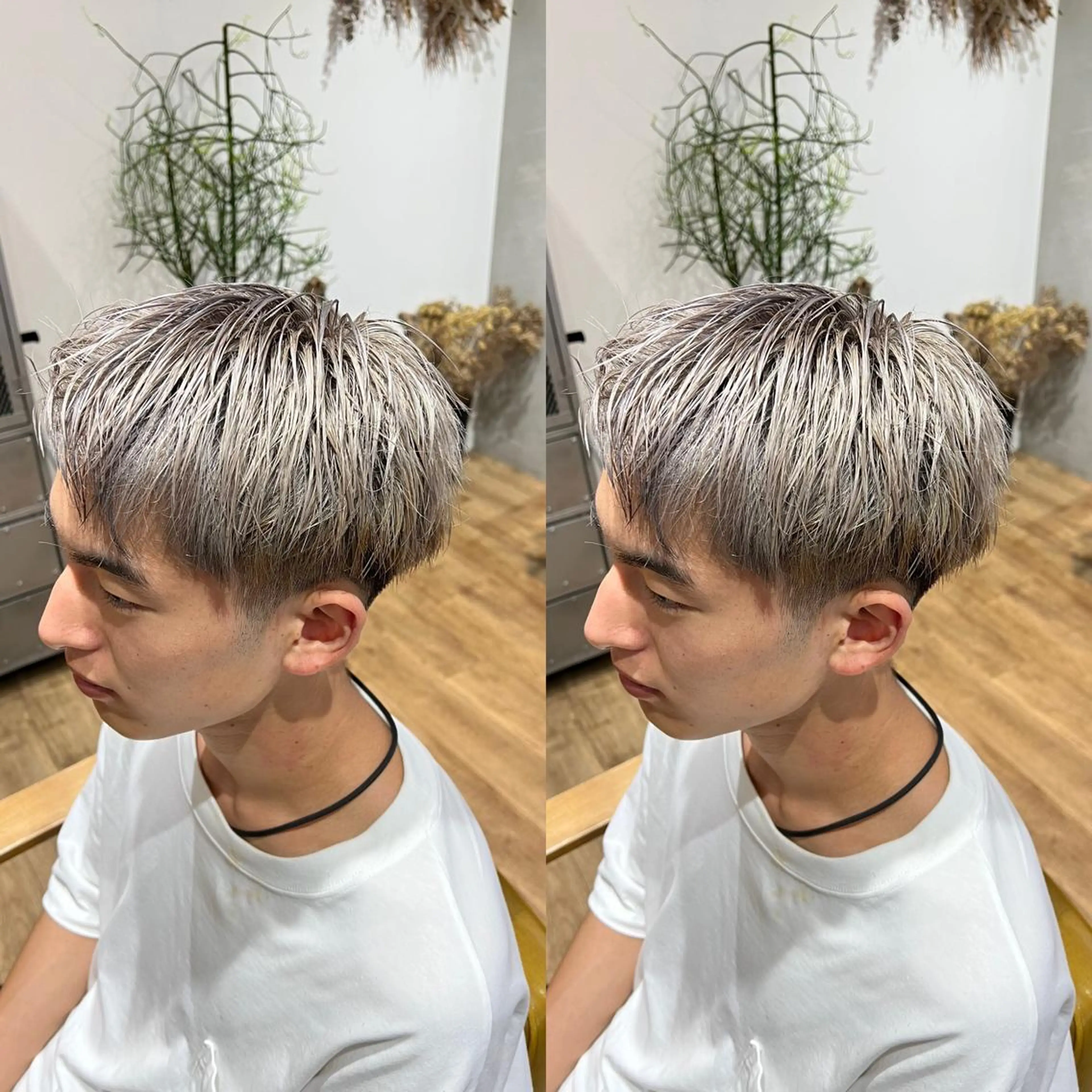 カラー メンズ カット ヘアカラー センターパート ／植田のヘアスタイル