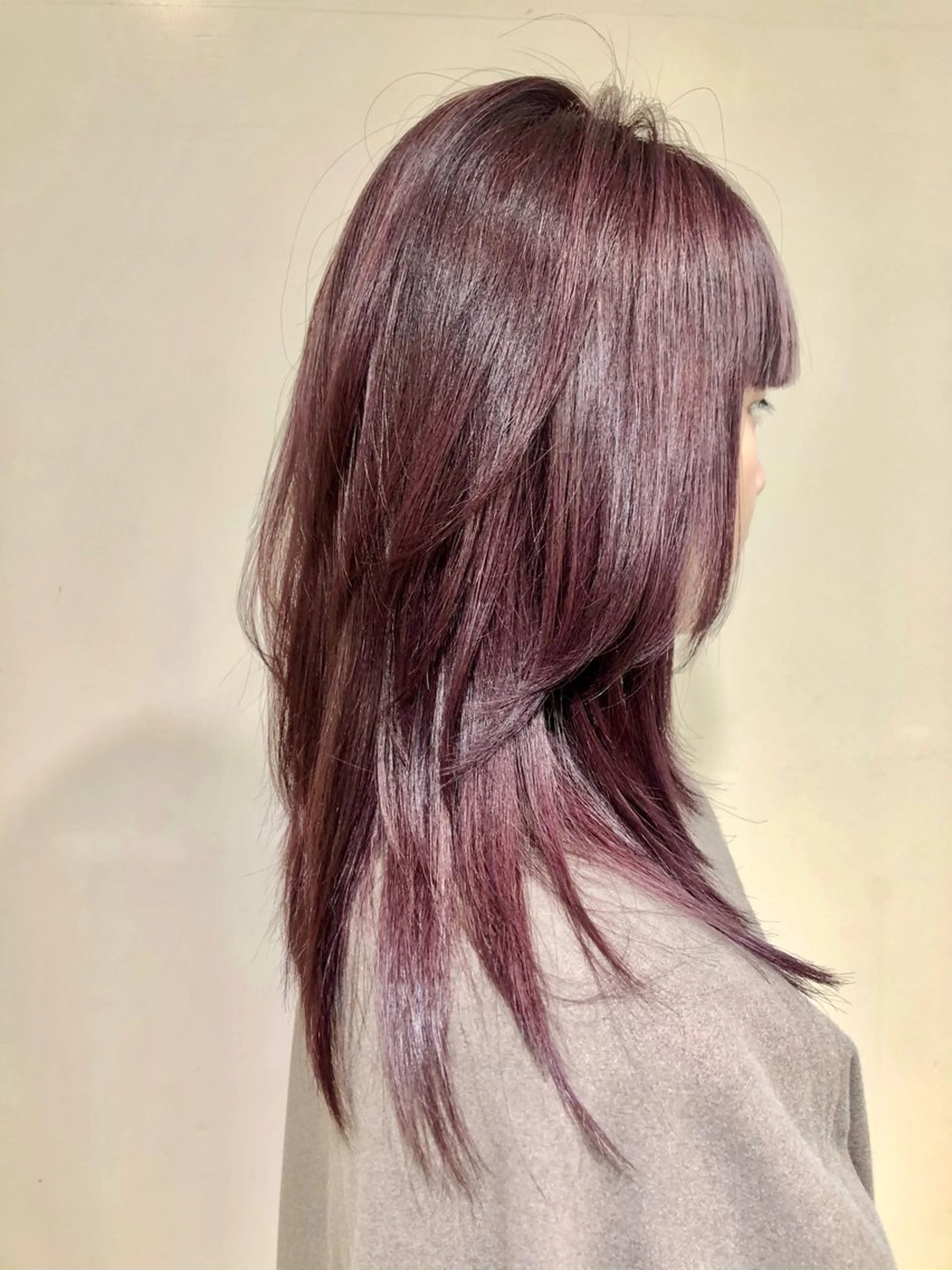 ロング ハイレイヤー レイヤーカット ウルフカット カット ヘアカラー トリートメント 千葉 洋平のヘアスタイル