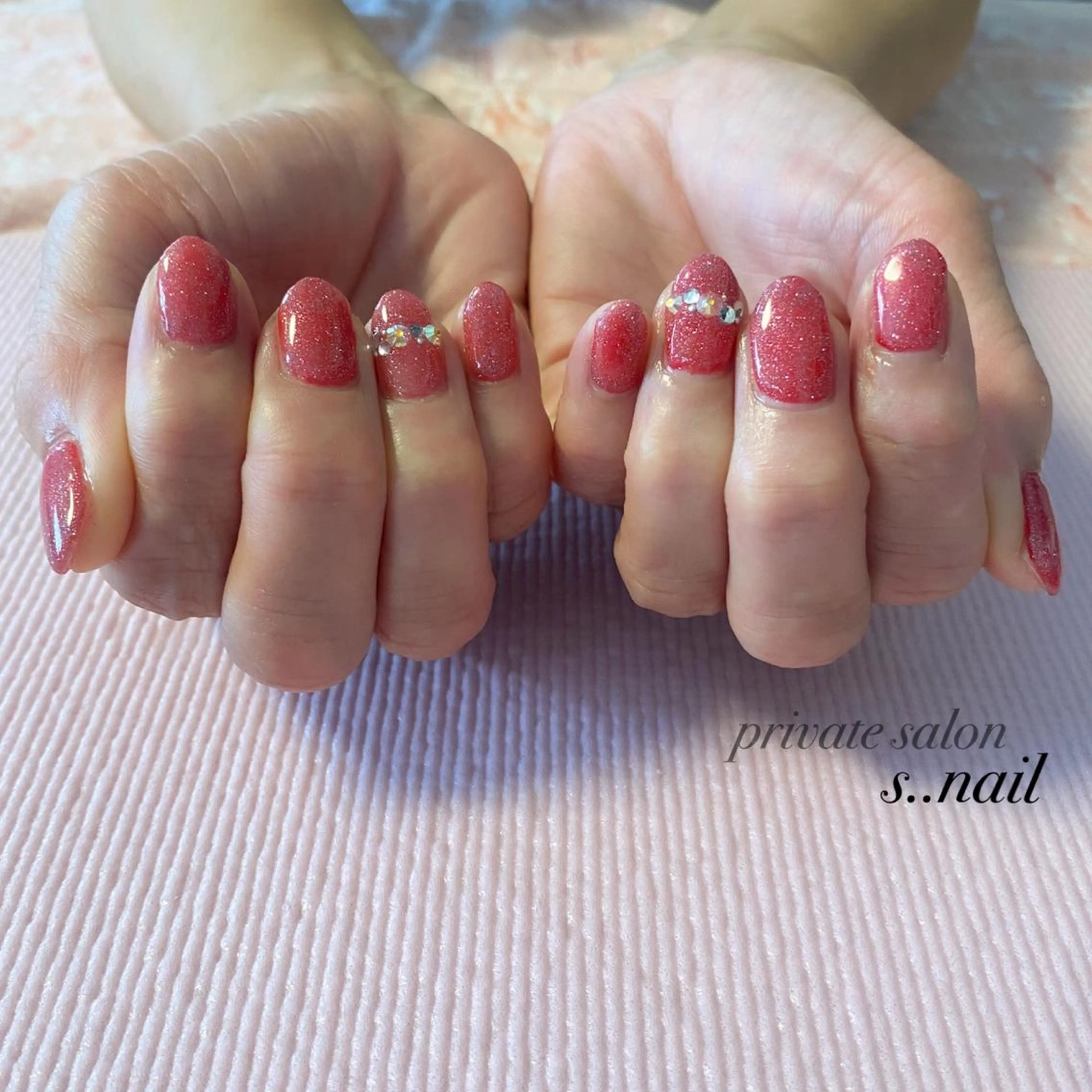 ネイル フラッシュネイル ジェルネイル ピンク ハンドネイル フットネイル s..nail / MORITAのネイルデザイン