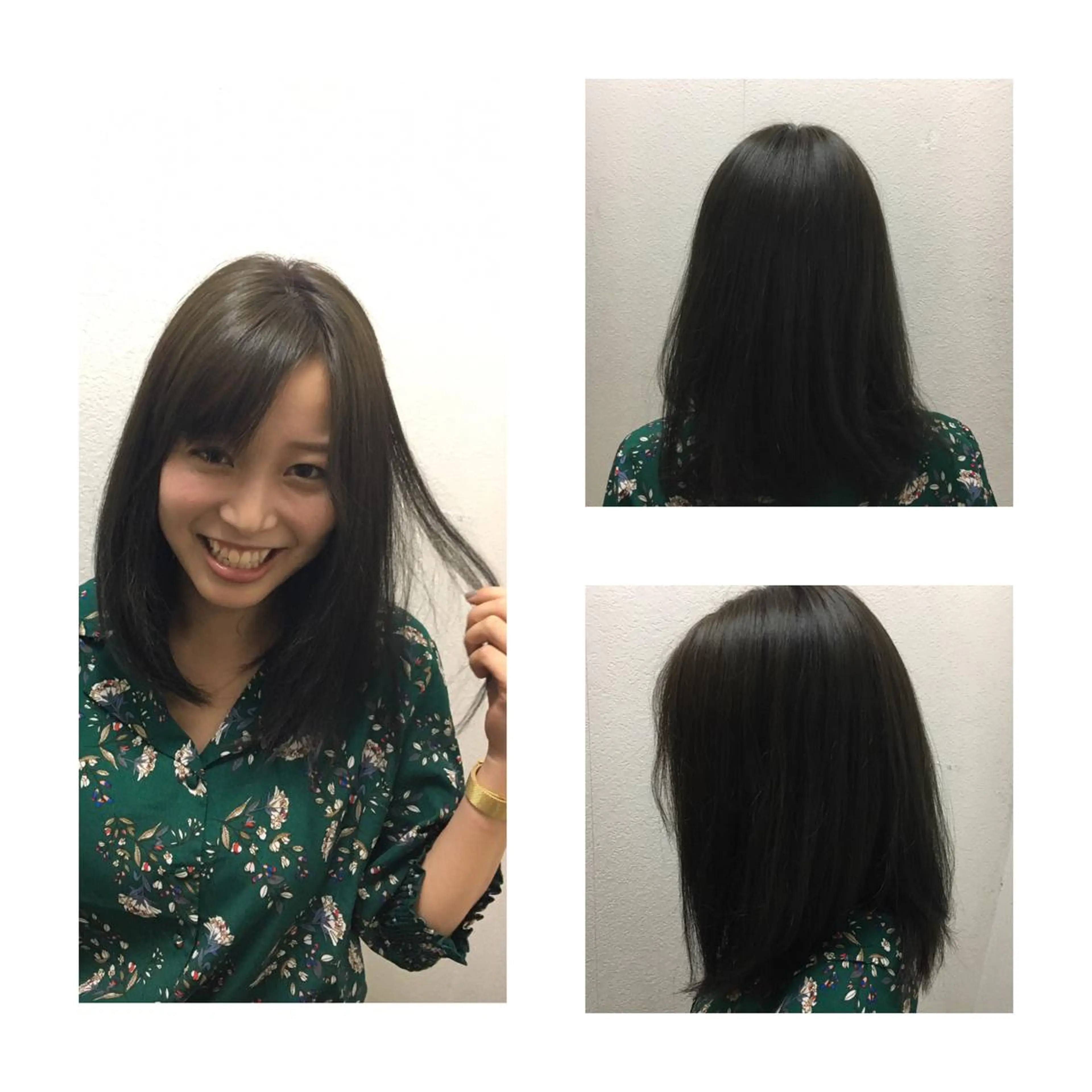 ミディアム カラー アッシュ ダークアッシュ ヘアカラー トリートメント JILBLAN京都 ショート/ハイライトのヘアスタイル