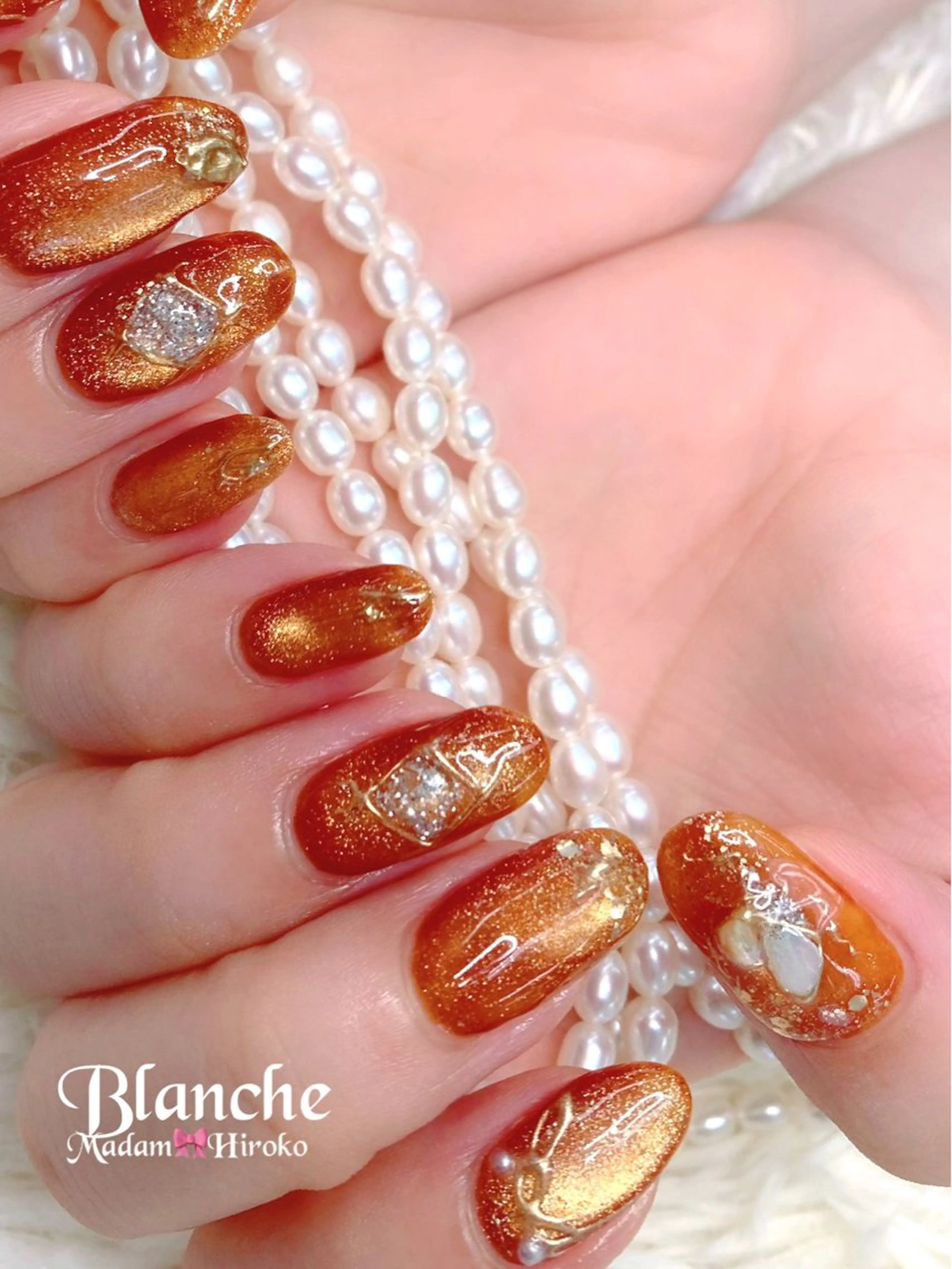 ネイル マグネットネイル ミラーネイル Lianネイル 寛子Lianのネイルデザイン