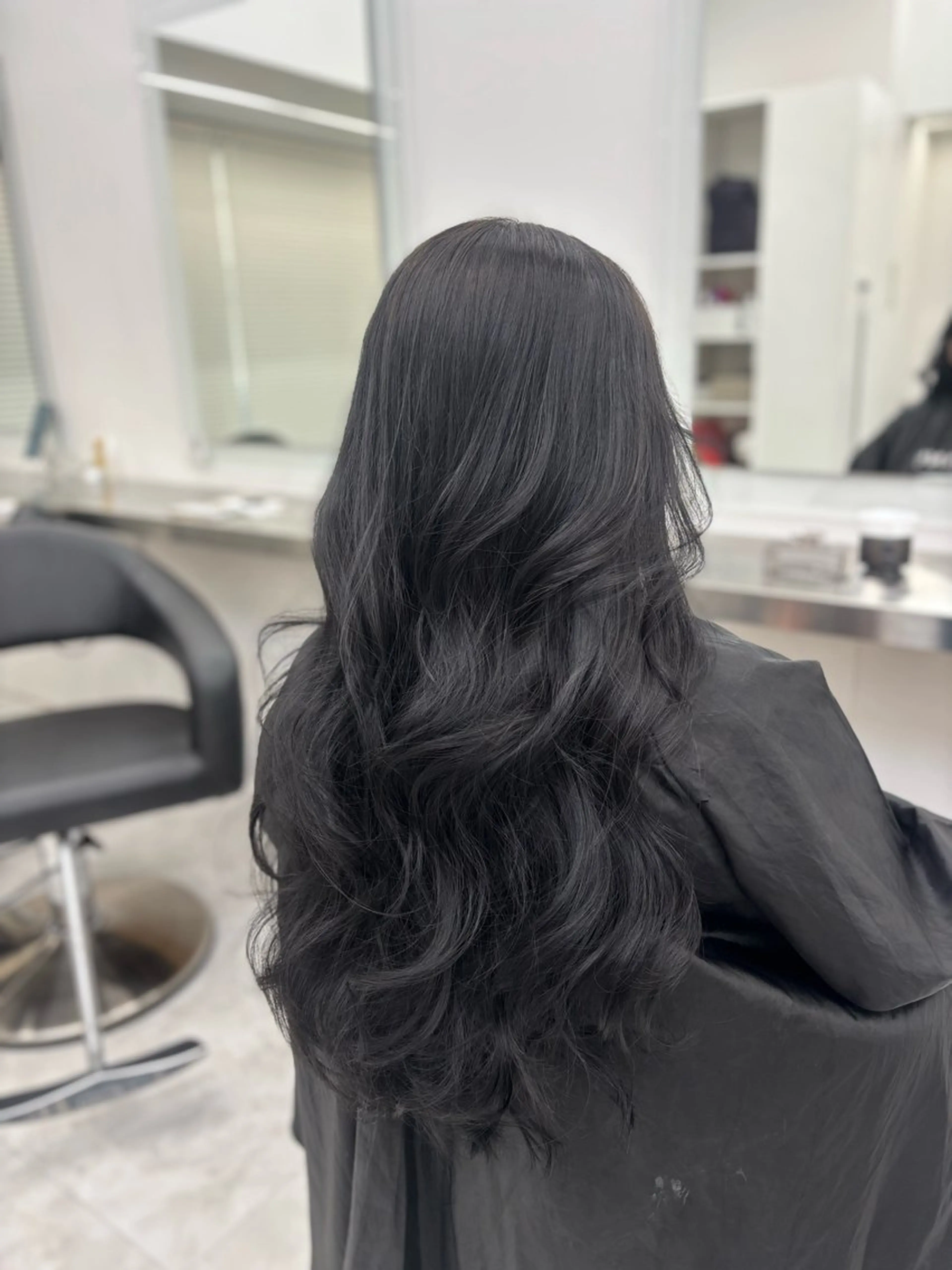 ロング カラー カット ヘアカラー 韓国風暗髪ヘア🤍 🫧MIREIのヘアスタイル