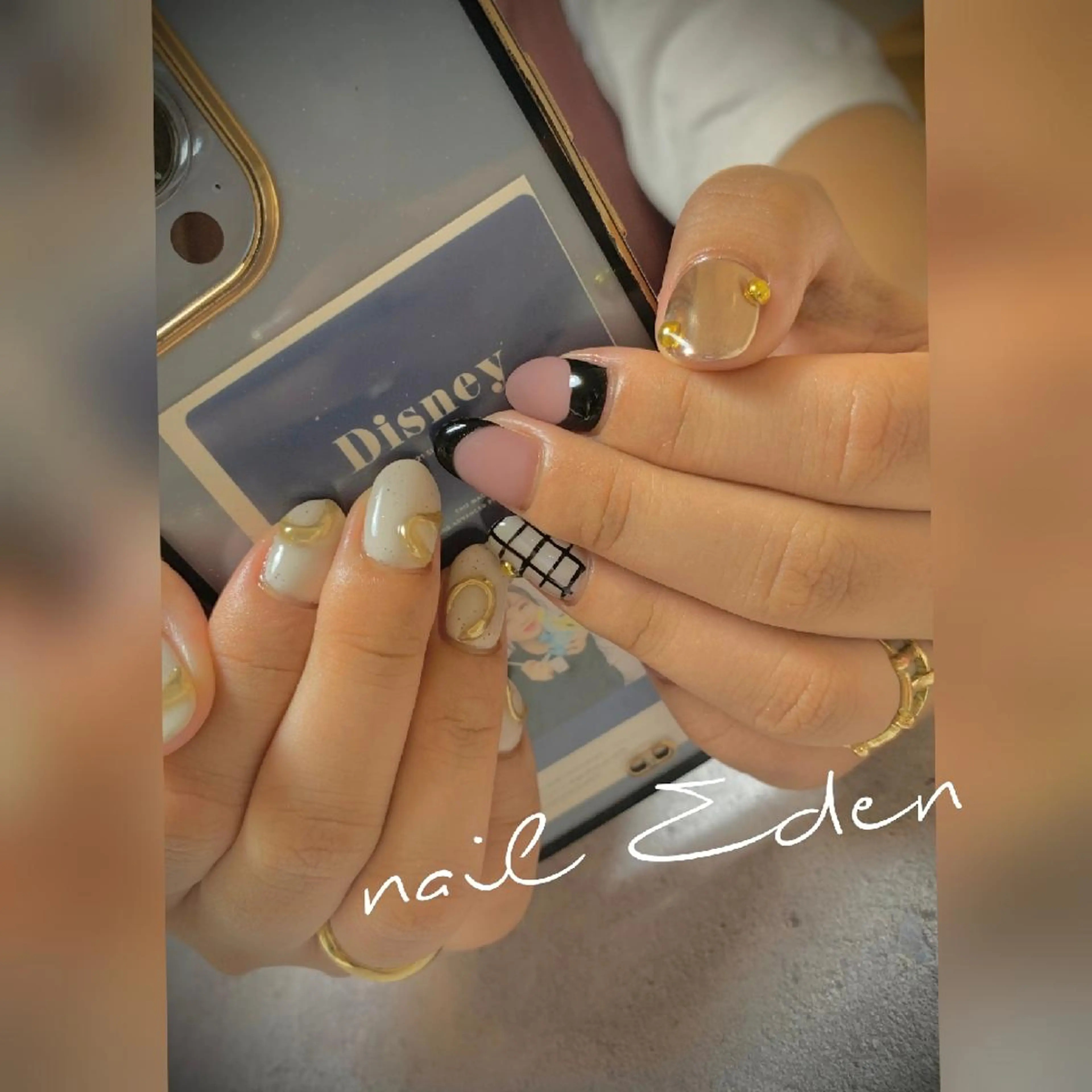 ネイル 持ち込み ニュアンスネイル ハンドネイル ハンドケア Eden　private nail saron所属・Eden ♾️のネイルデザイン