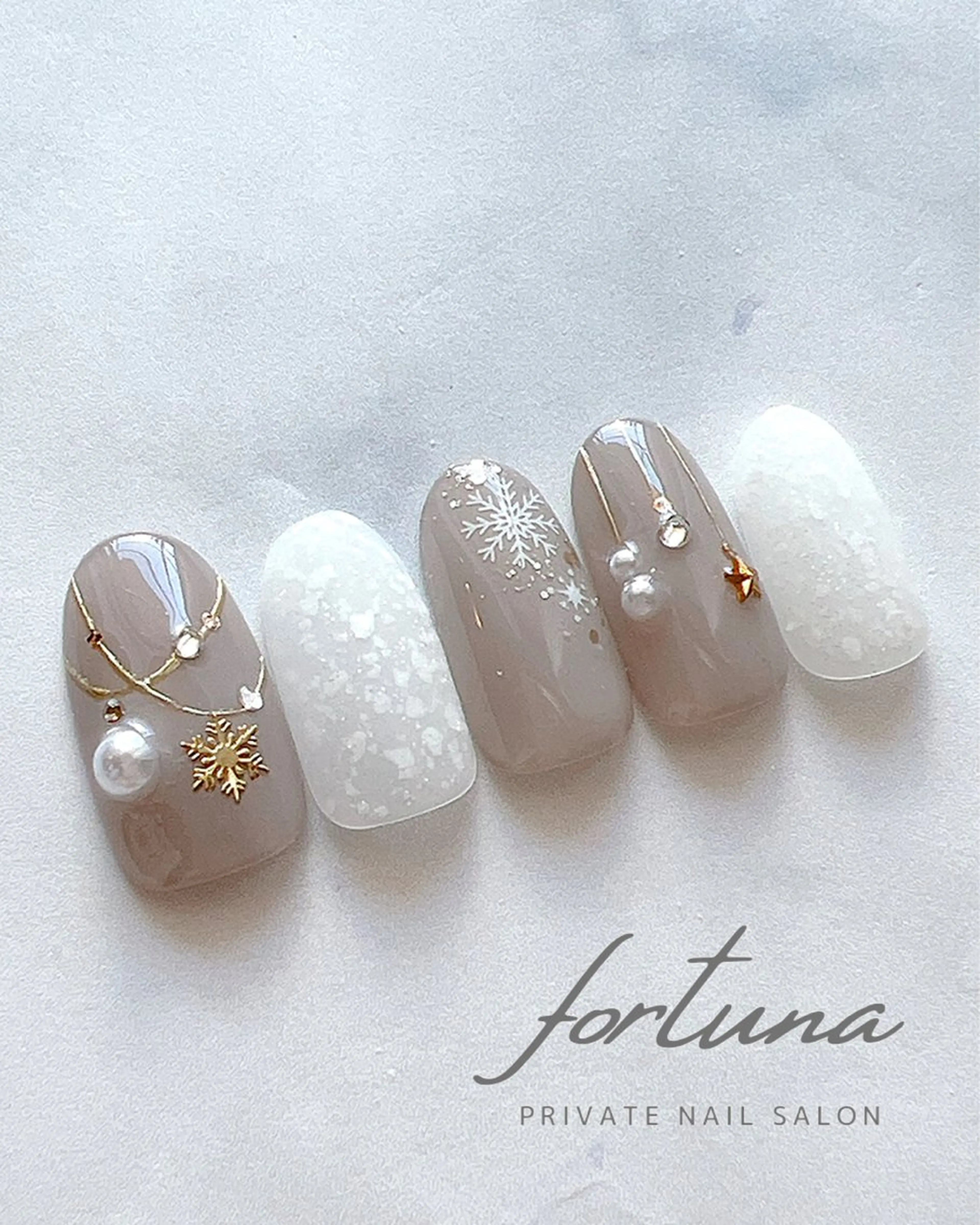 ネイル 冬ネイル クリスマス ハンドネイル fortuna 武藤裕美のネイルデザイン