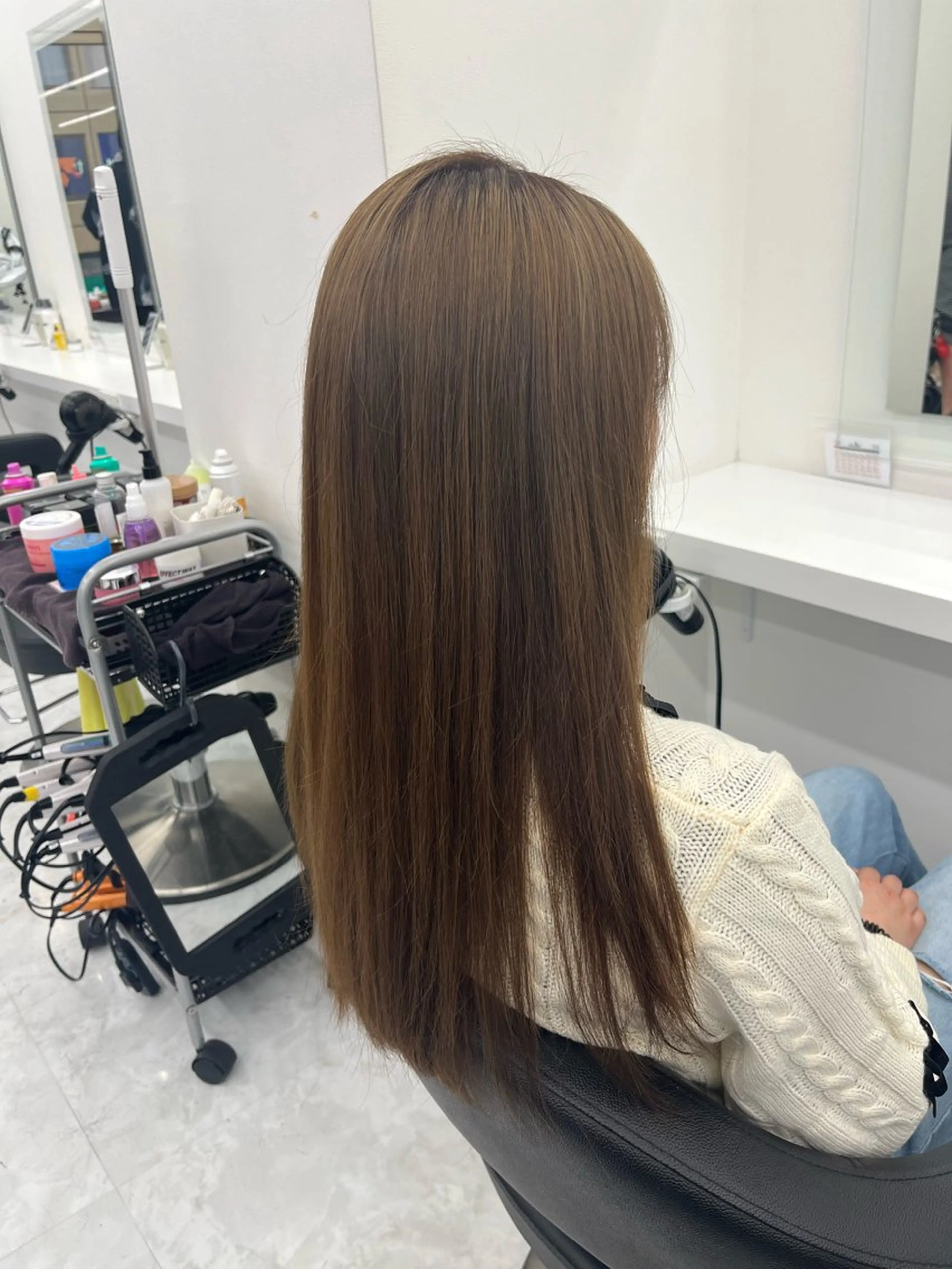ロング カラー グレージュ カーキグレージュ 💖トレンド秋冬 カラー💖FUTAのヘアスタイル