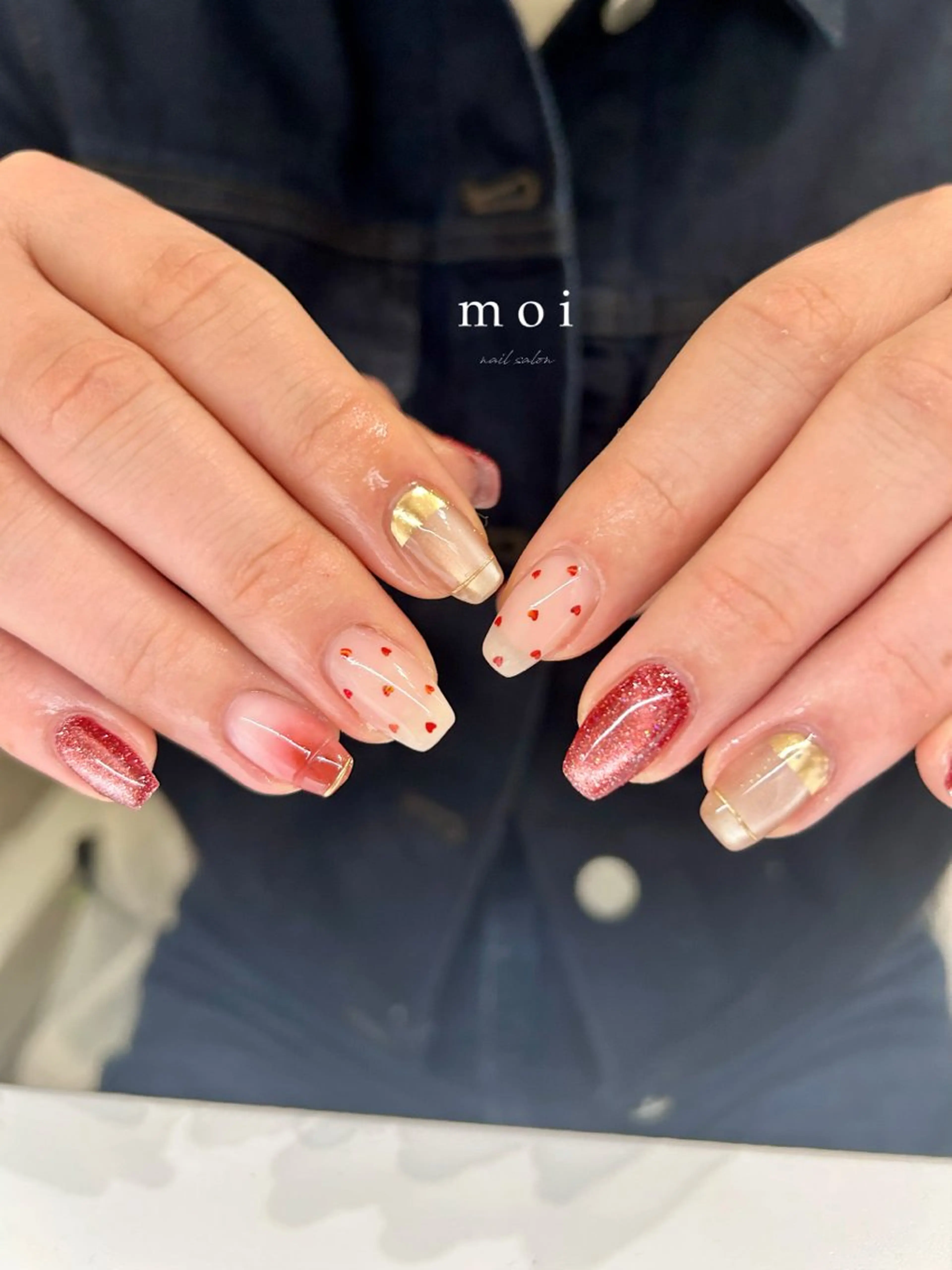 ネイル ハート nail salon moiのネイルデザイン