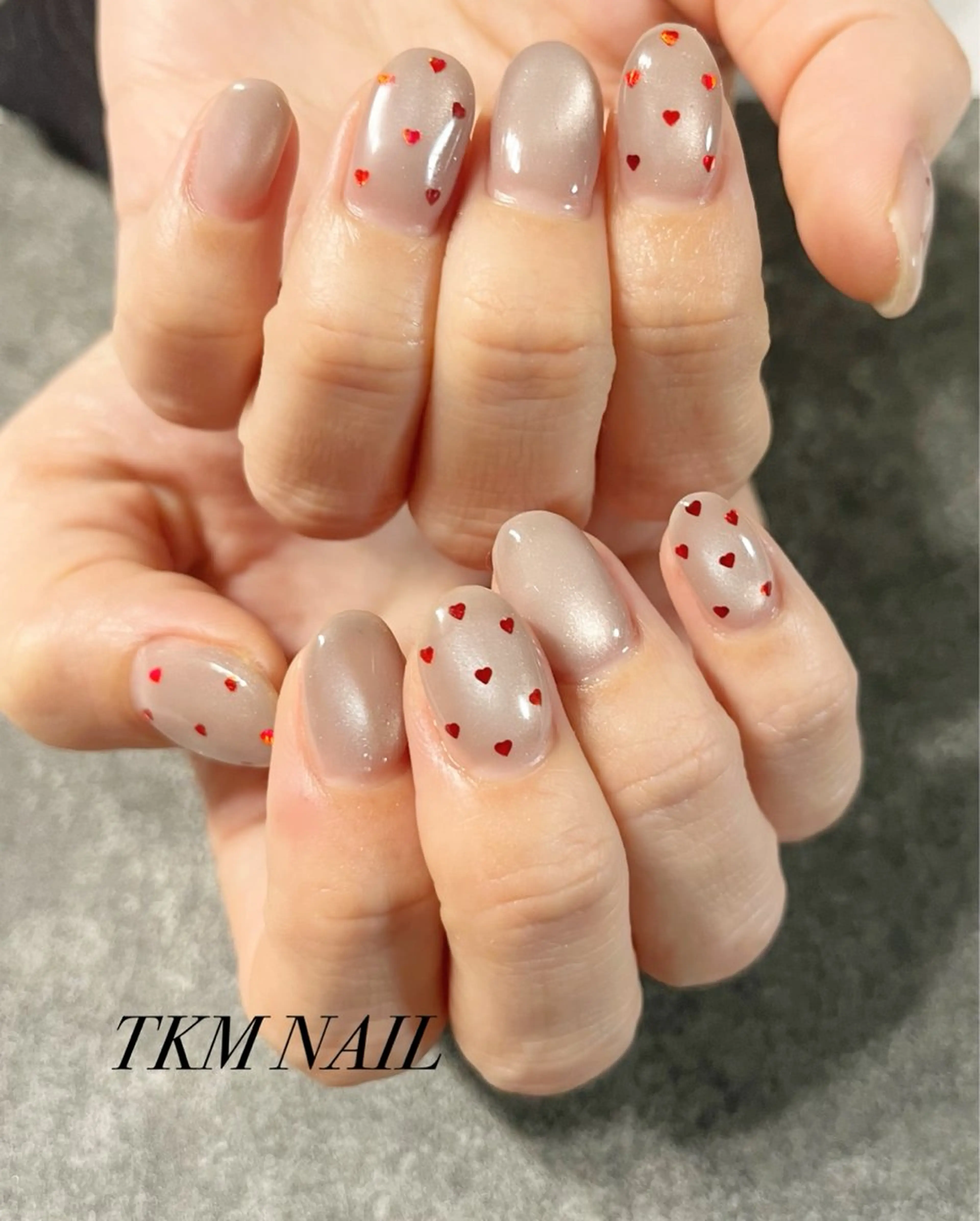 ネイル ハート シンプルネイル ______ TKM  NAILのネイルデザイン